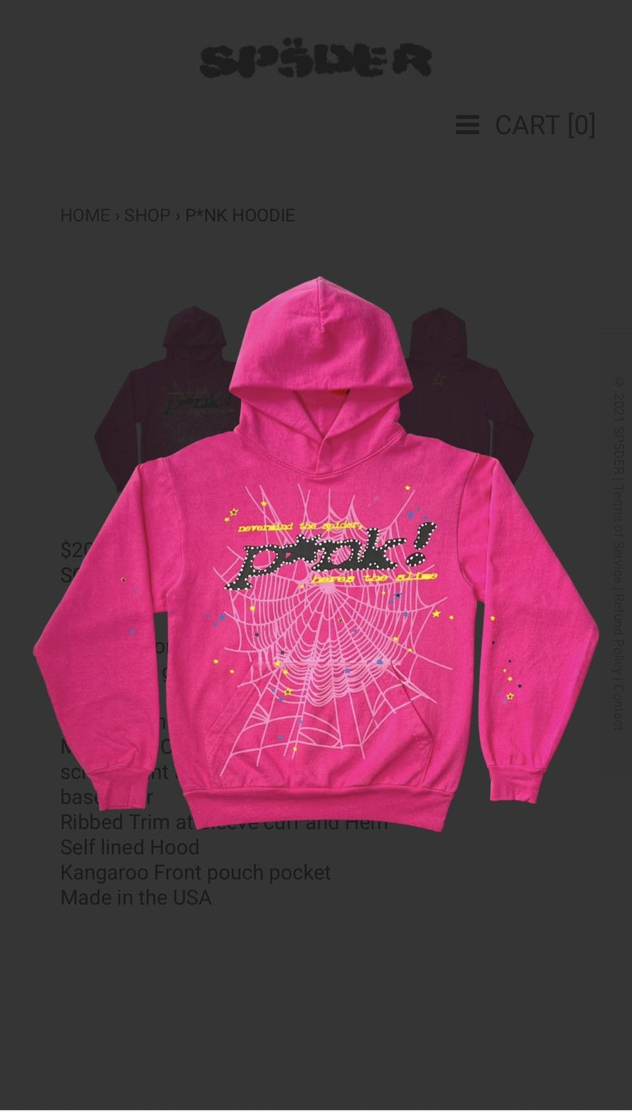 Young Thug SP5DER P*NK HOODIE | Grailed