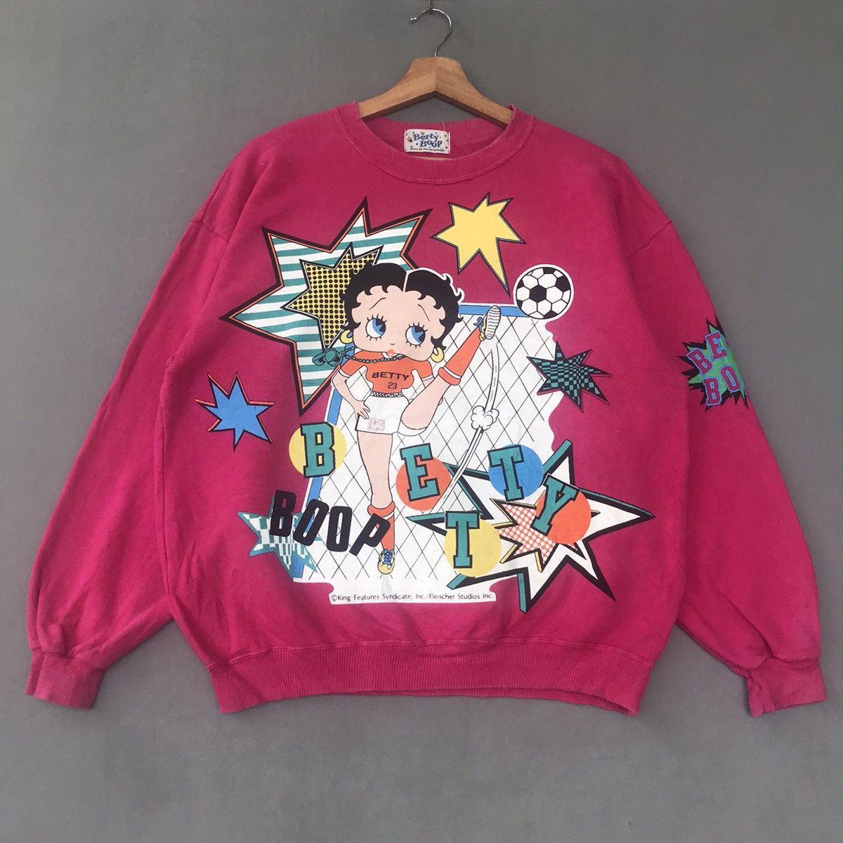 Cartoon Network × Vintage Vintage Betty Boop Big Logo Sweatshirt Size US L / EU 52-54 / 3 - 1 Thumbnail