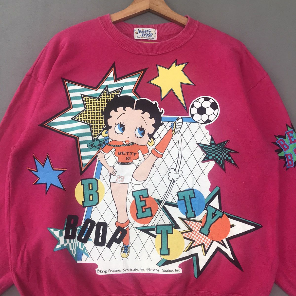 Cartoon Network × Vintage Vintage Betty Boop Big Logo Sweatshirt Size US L / EU 52-54 / 3 - 3 Thumbnail