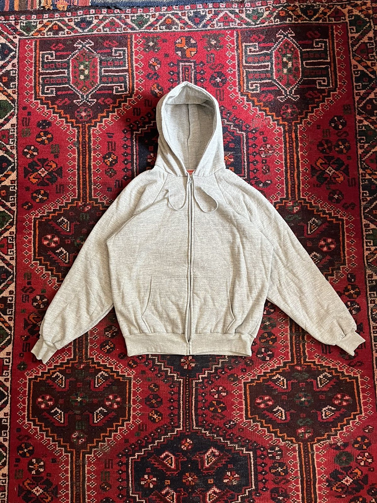 Vintage Vintage waffle lined zip up hoodie Grailed