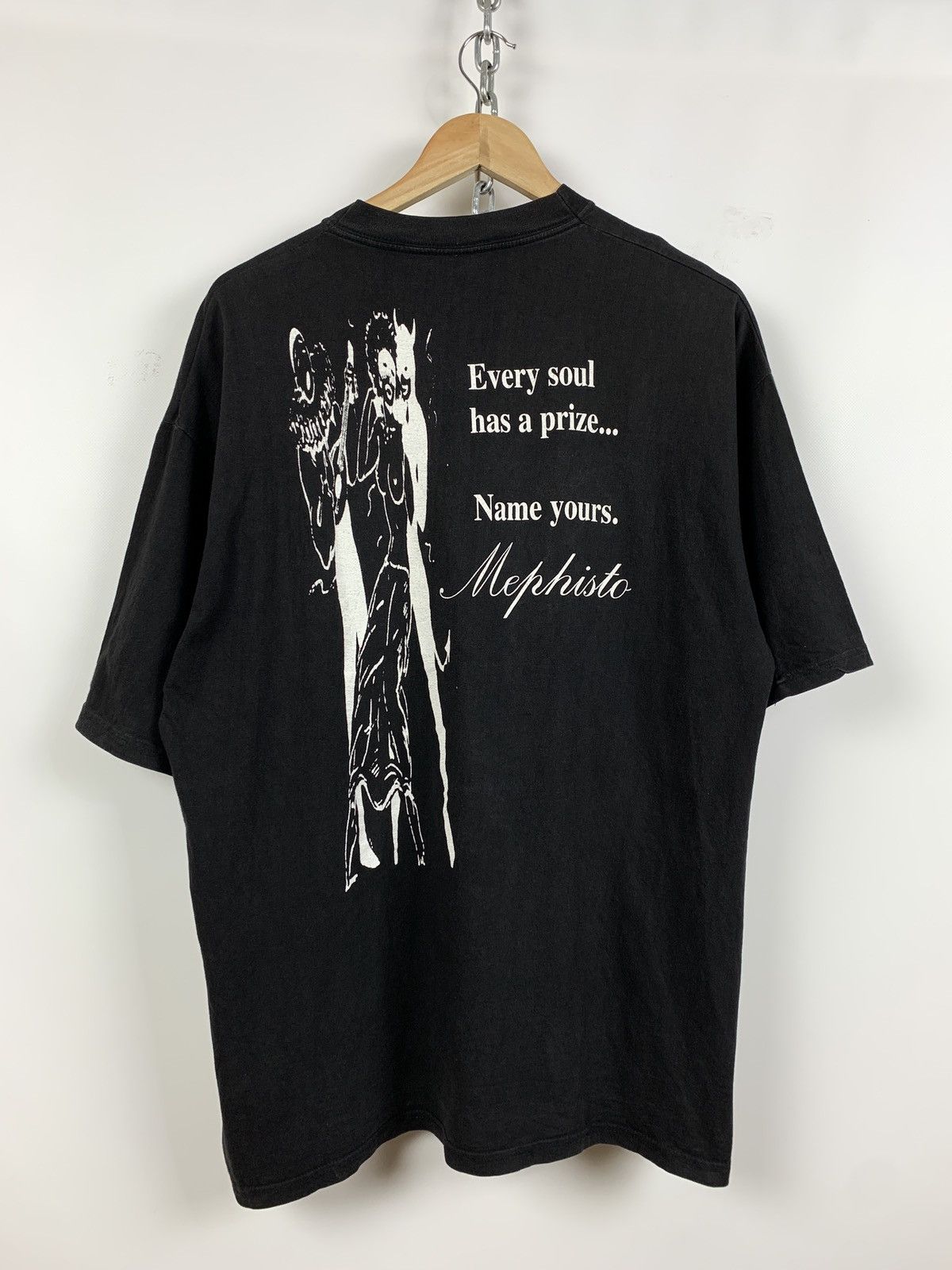 Band Tees Vintage Moonspell Mephisto Faded Black Band T-Shirt Size US XL / EU 56 / 4 - 2 Thumbnail