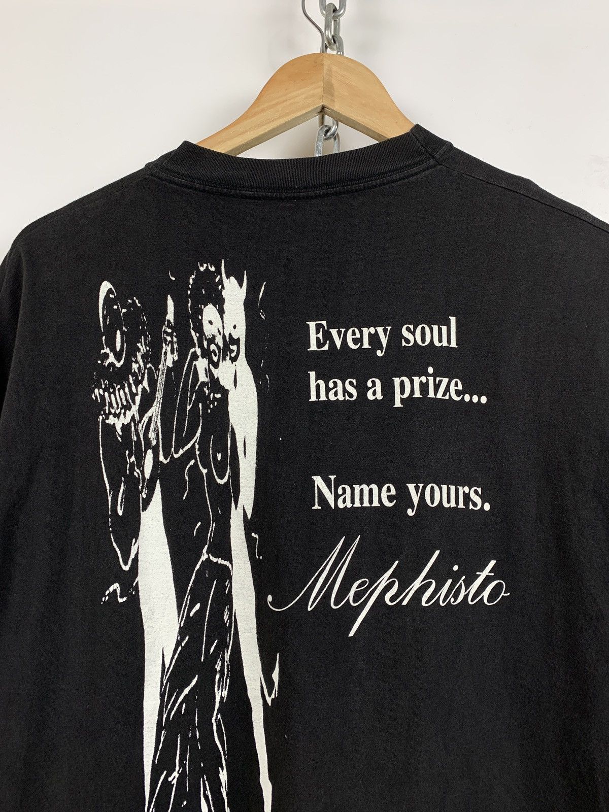 Band Tees Vintage Moonspell Mephisto Faded Black Band T-Shirt Size US XL / EU 56 / 4 - 11 Thumbnail