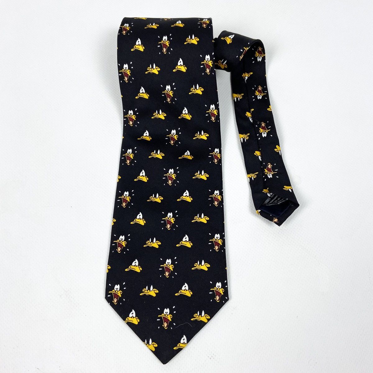 Vintage Vintage 90s Looney Tunes Silk tie Duffy Duck monogram humor Size ONE SIZE - 2 Thumbnail