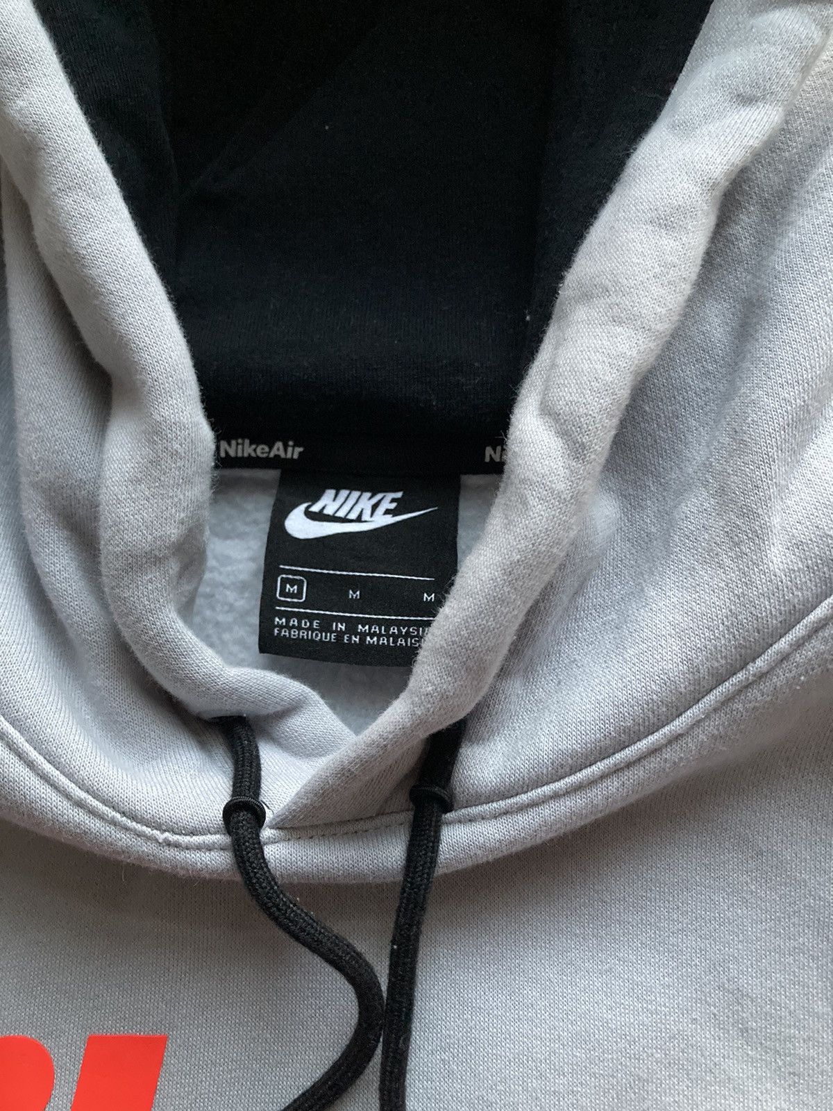 Nike Nike air block logo fleece hoodie grey infrared Size US M / EU 48-50 / 2 - 4 Thumbnail