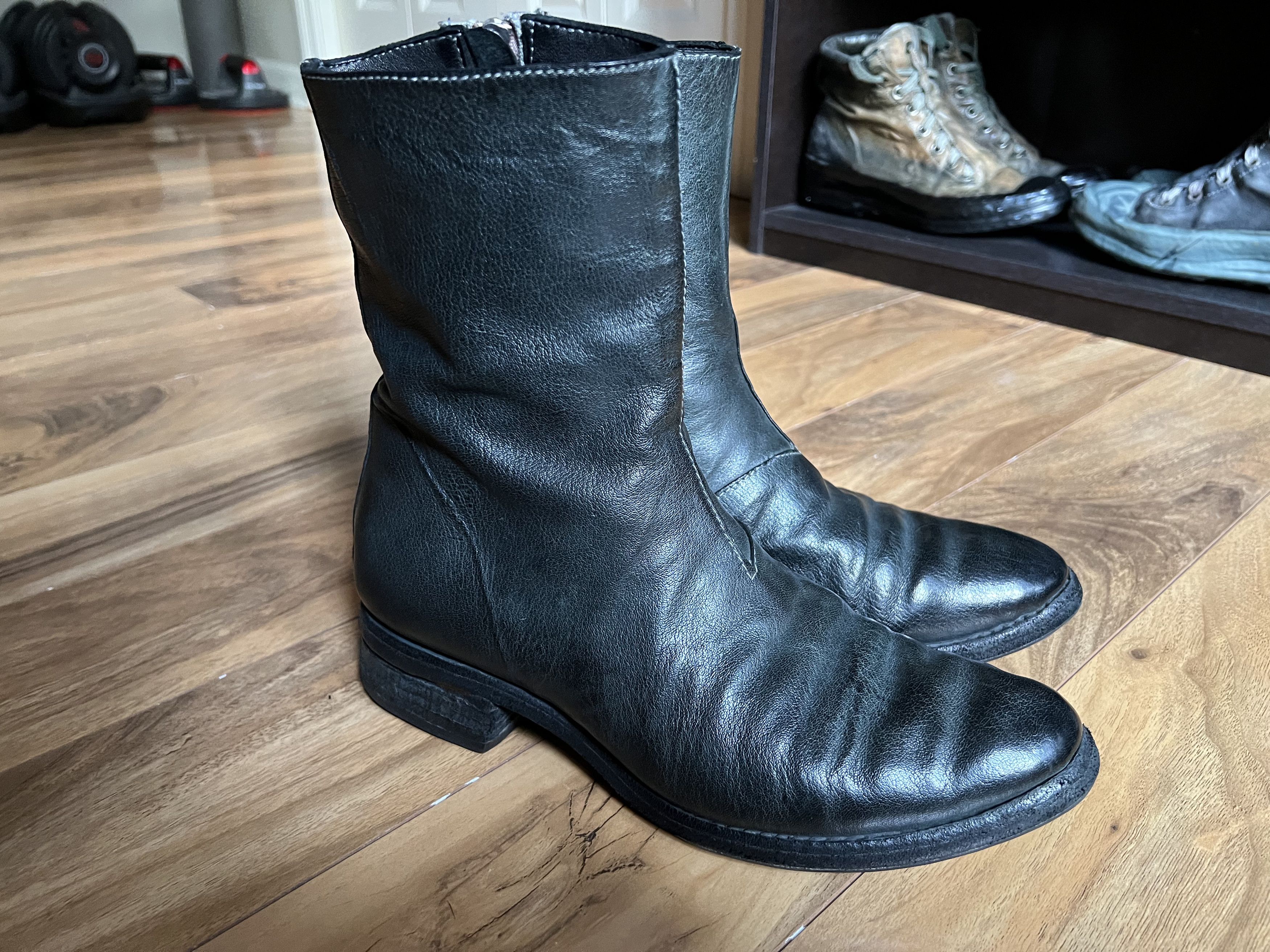 Carol Christian Poell Kangaroo Leather Col. 12 Side Zip Boots | Grailed