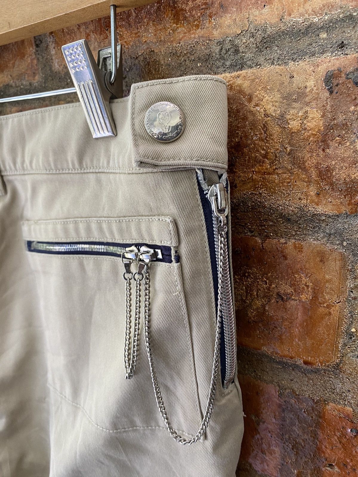 90s OSSA MONDO chain carpenter pants RIRI Zipper
