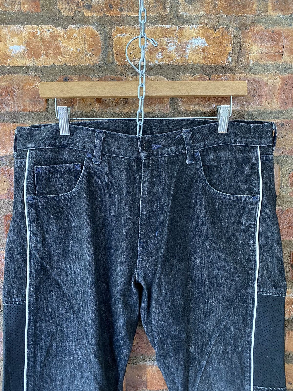 Neighborhood AW2004 NHBH Leather Hybrid Racing pants Size US 36 / EU 52 - 4 Thumbnail