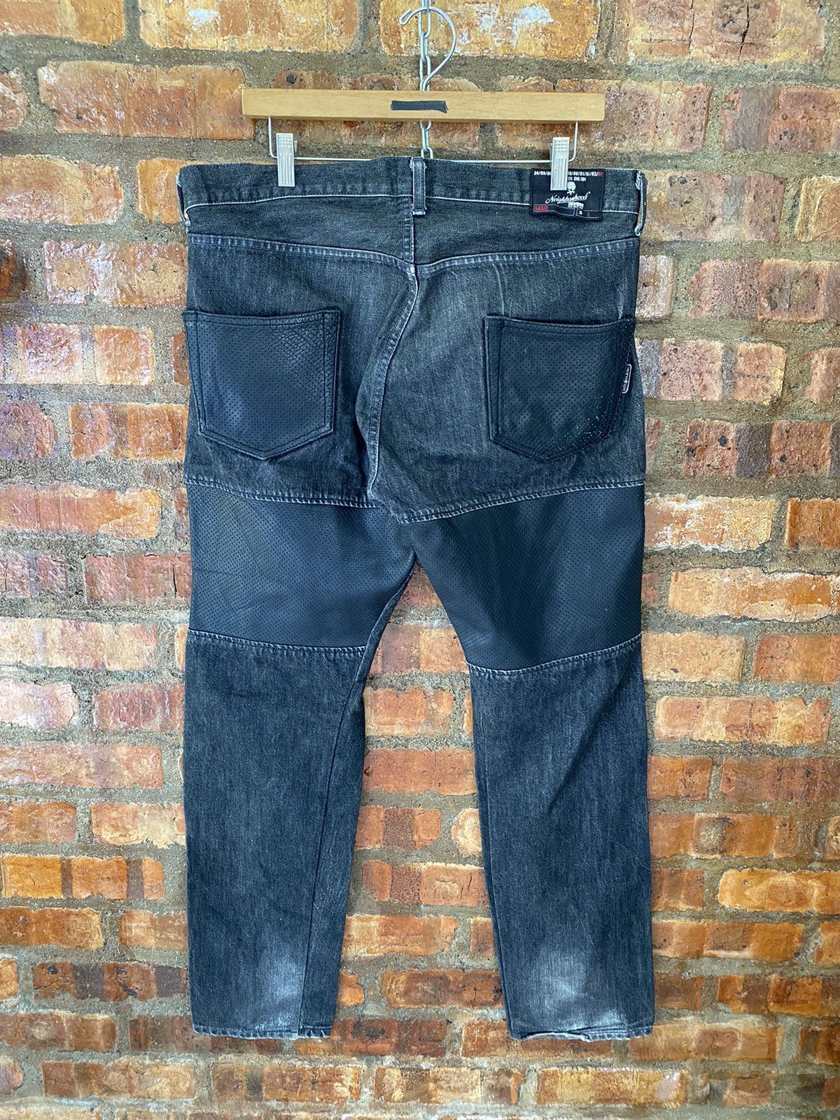 Neighborhood AW2004 NHBH Leather Hybrid Racing pants Size US 36 / EU 52 - 8 Thumbnail