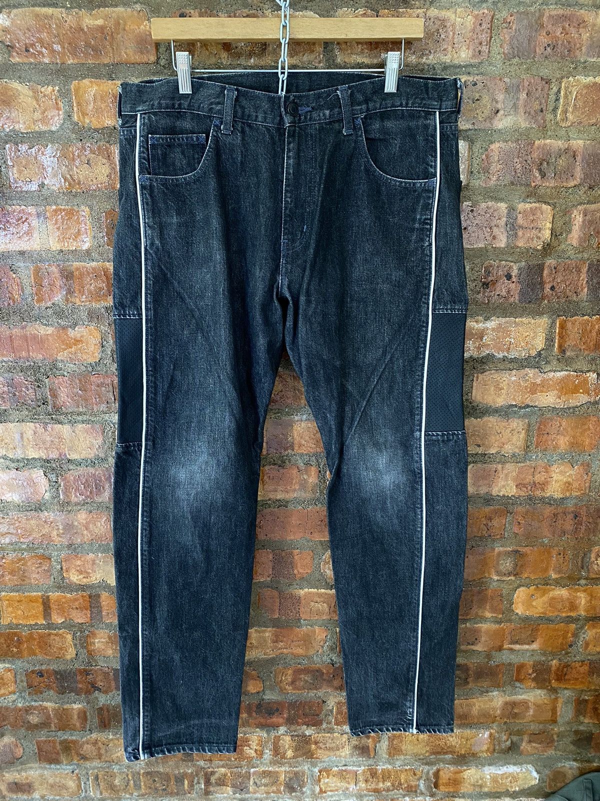 Neighborhood AW2004 NHBH Leather Hybrid Racing pants Size US 36 / EU 52 - 3 Thumbnail