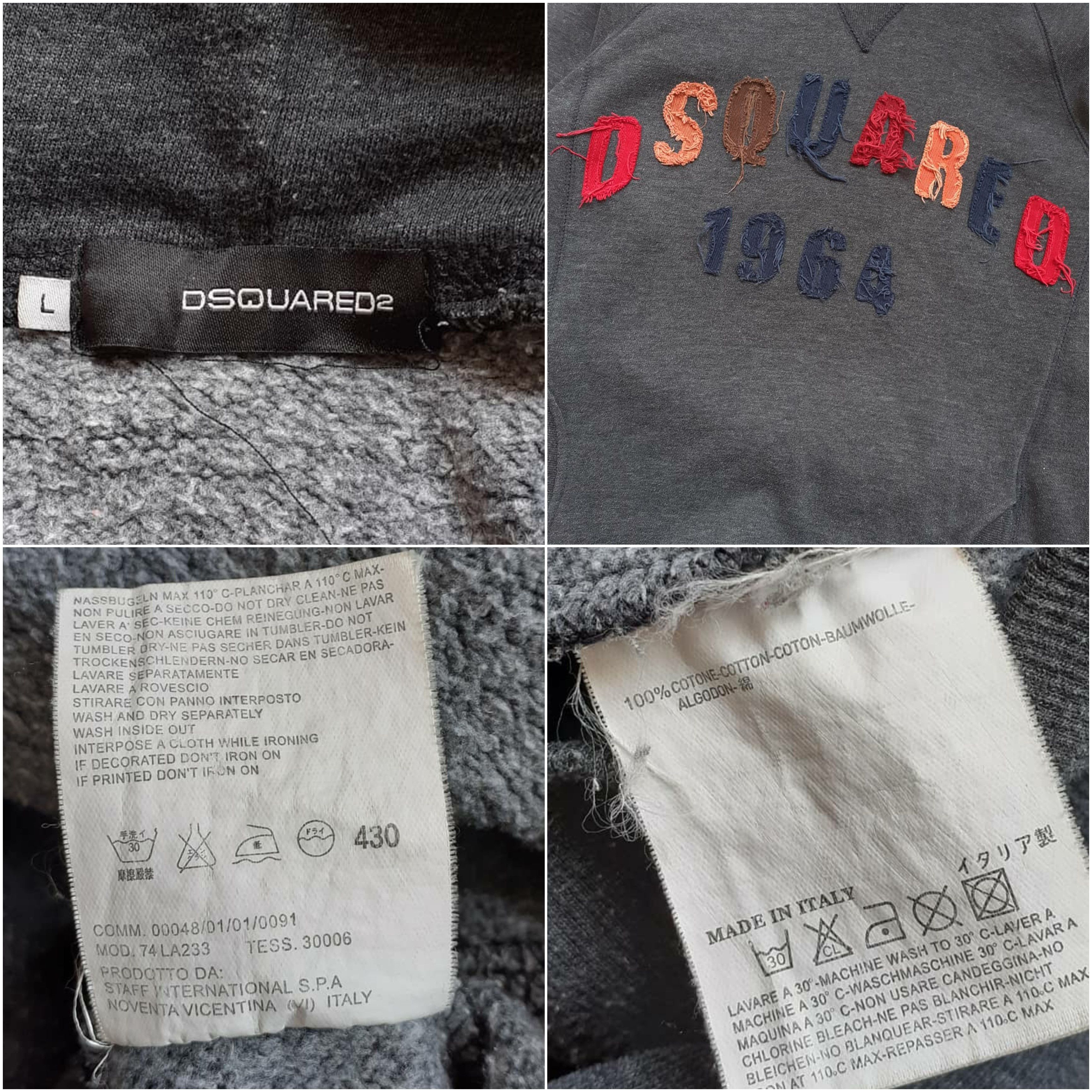 Dsquared2 × Vintage 90s Dsquared2 Spell Hoodie Size US L / EU 52-54 / 3 - 4 Thumbnail