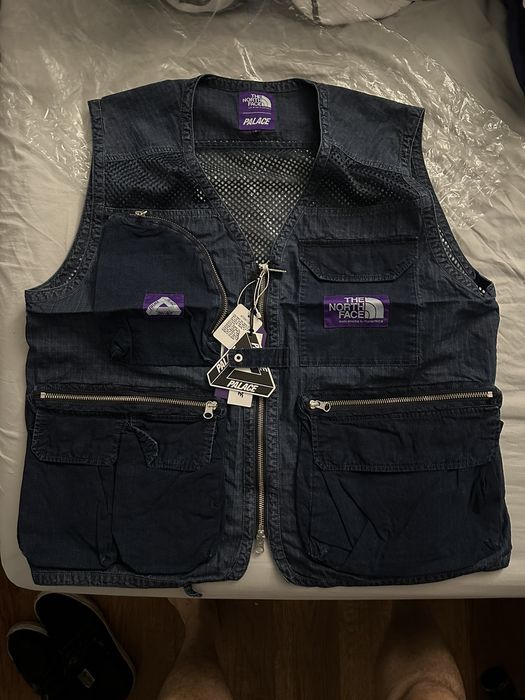 The north face purple deals label angler vest