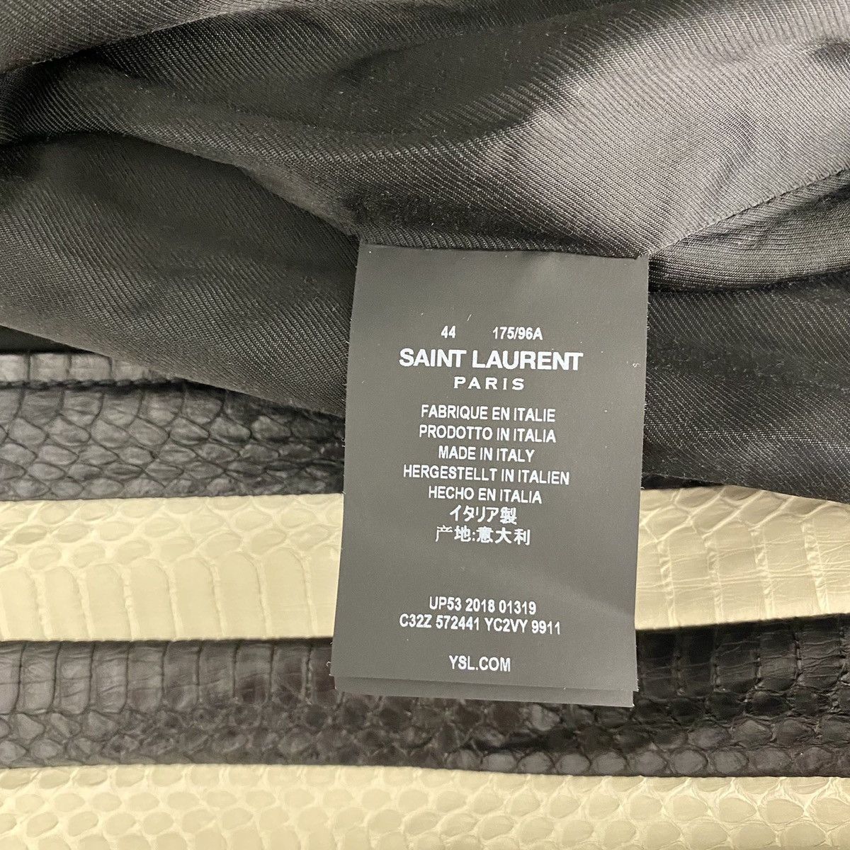 Saint Laurent Paris Saint Laurent Snake Leather Jacket Size US L / EU 52-54 / 3 - 6 Thumbnail