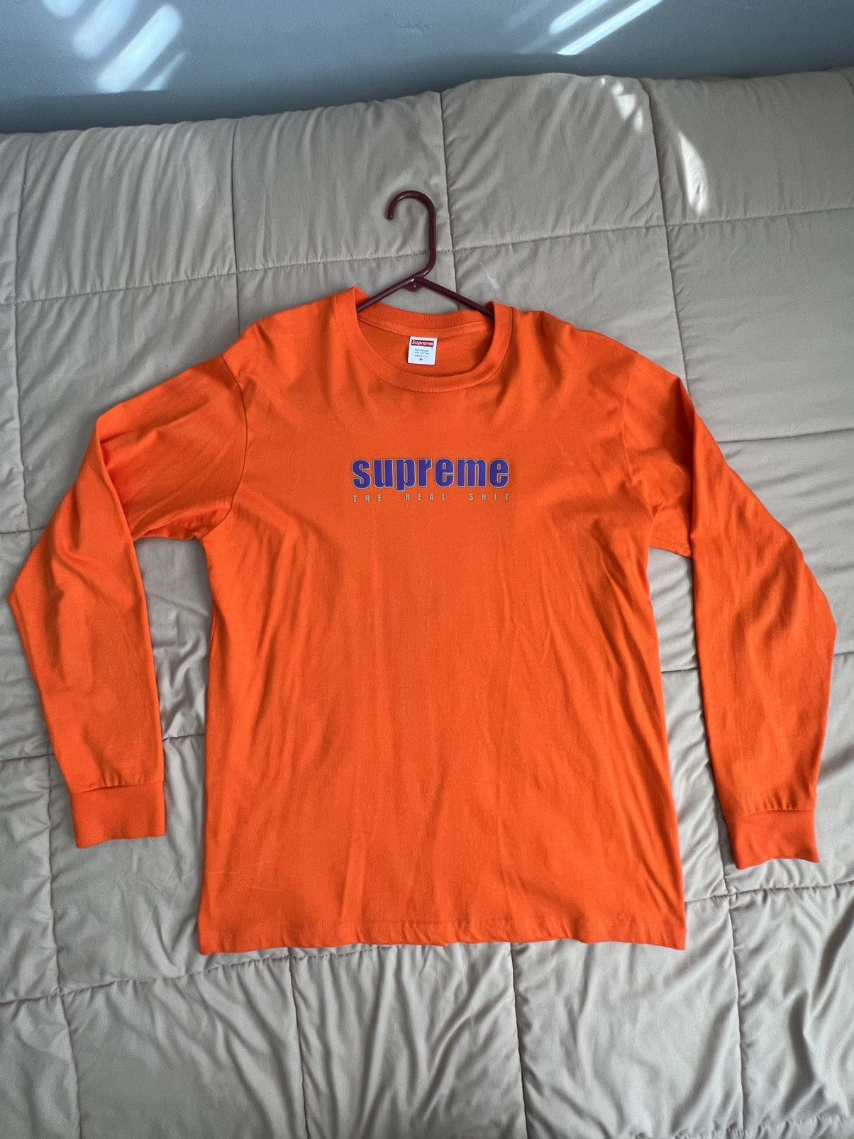 Supreme Orange Long Tee Tops