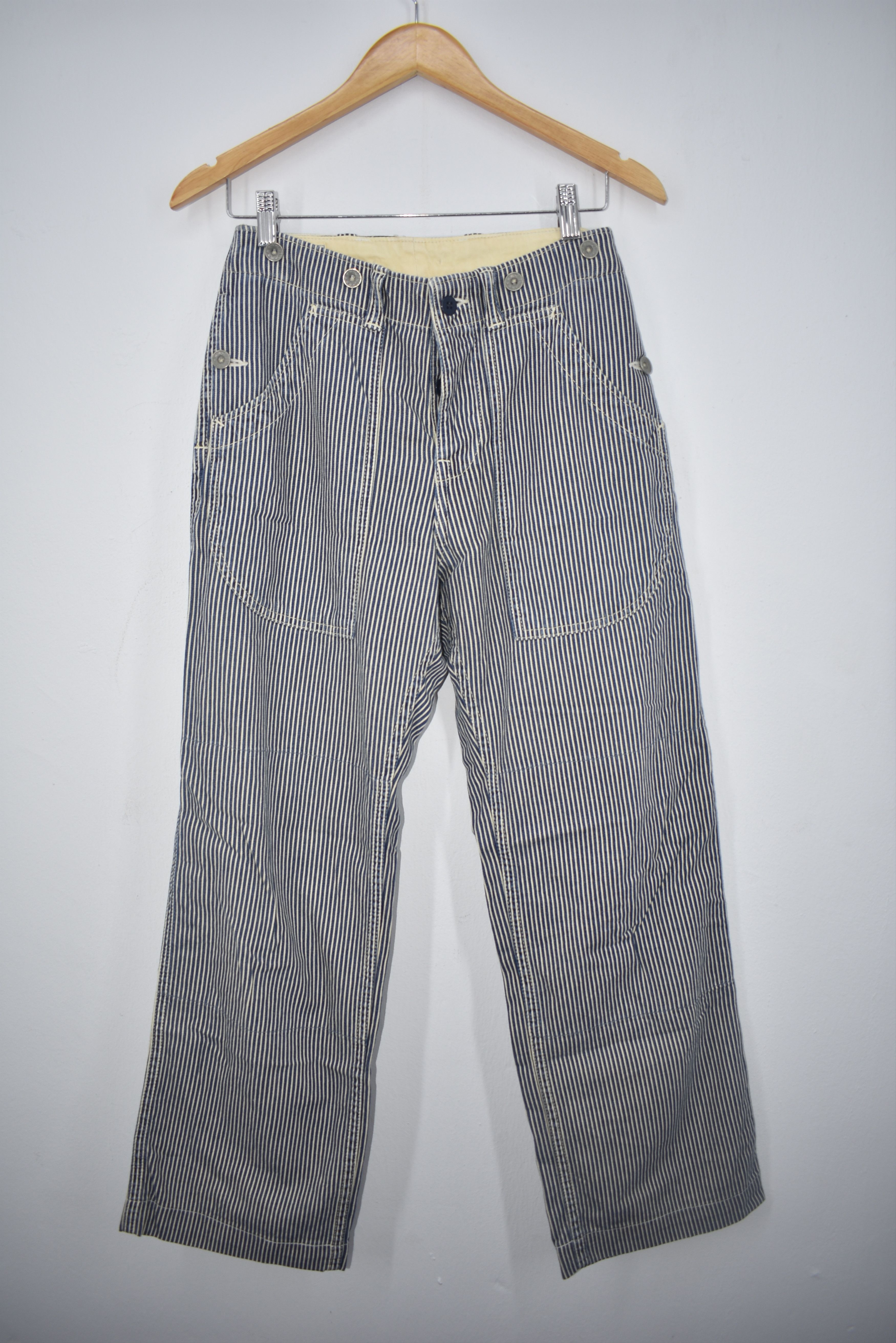 Vintage 💥 Vintage Hickory Workers Work Pants Size US 28 / EU 44 - 3 Thumbnail