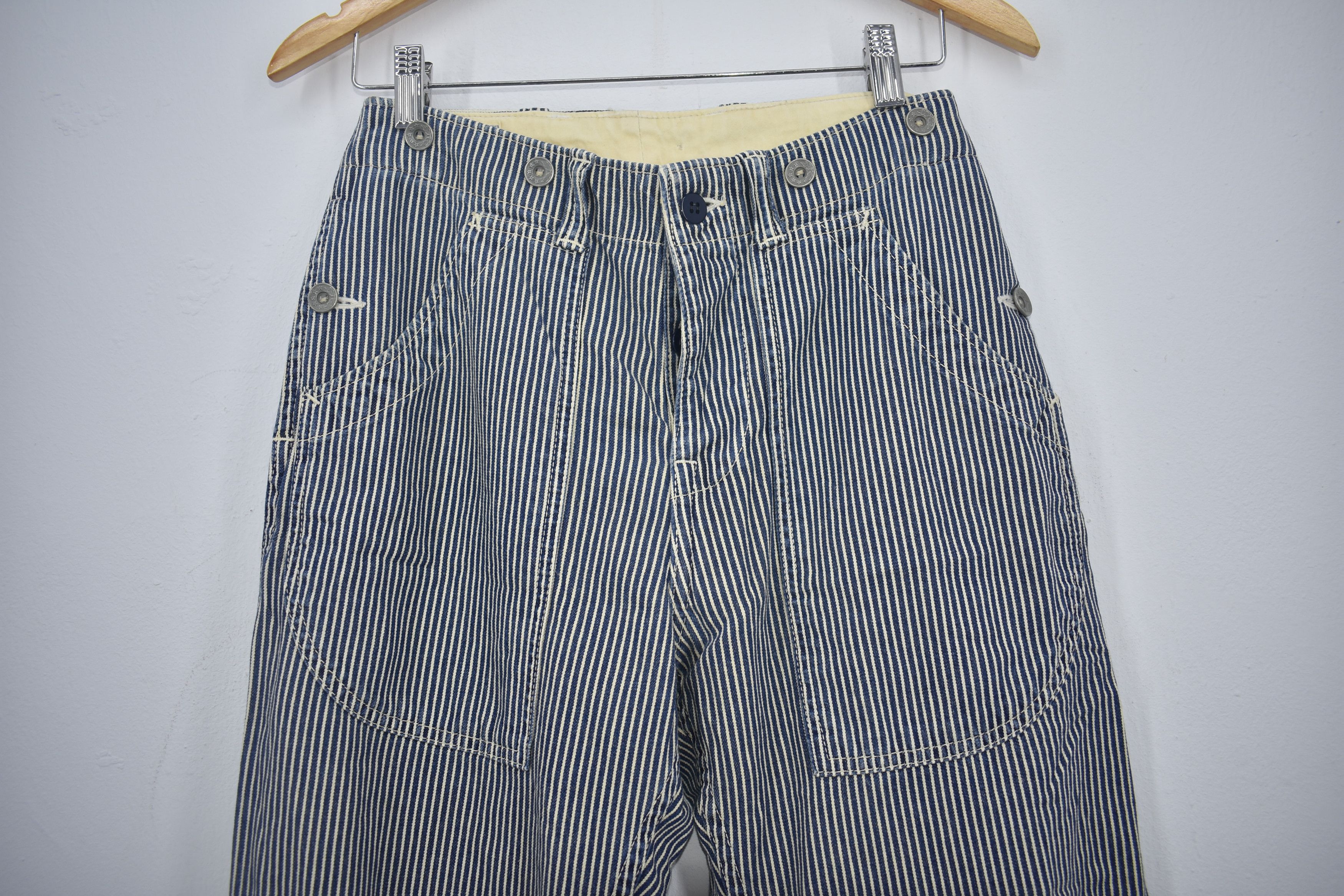 Vintage 💥 Vintage Hickory Workers Work Pants Size US 28 / EU 44 - 4 Thumbnail