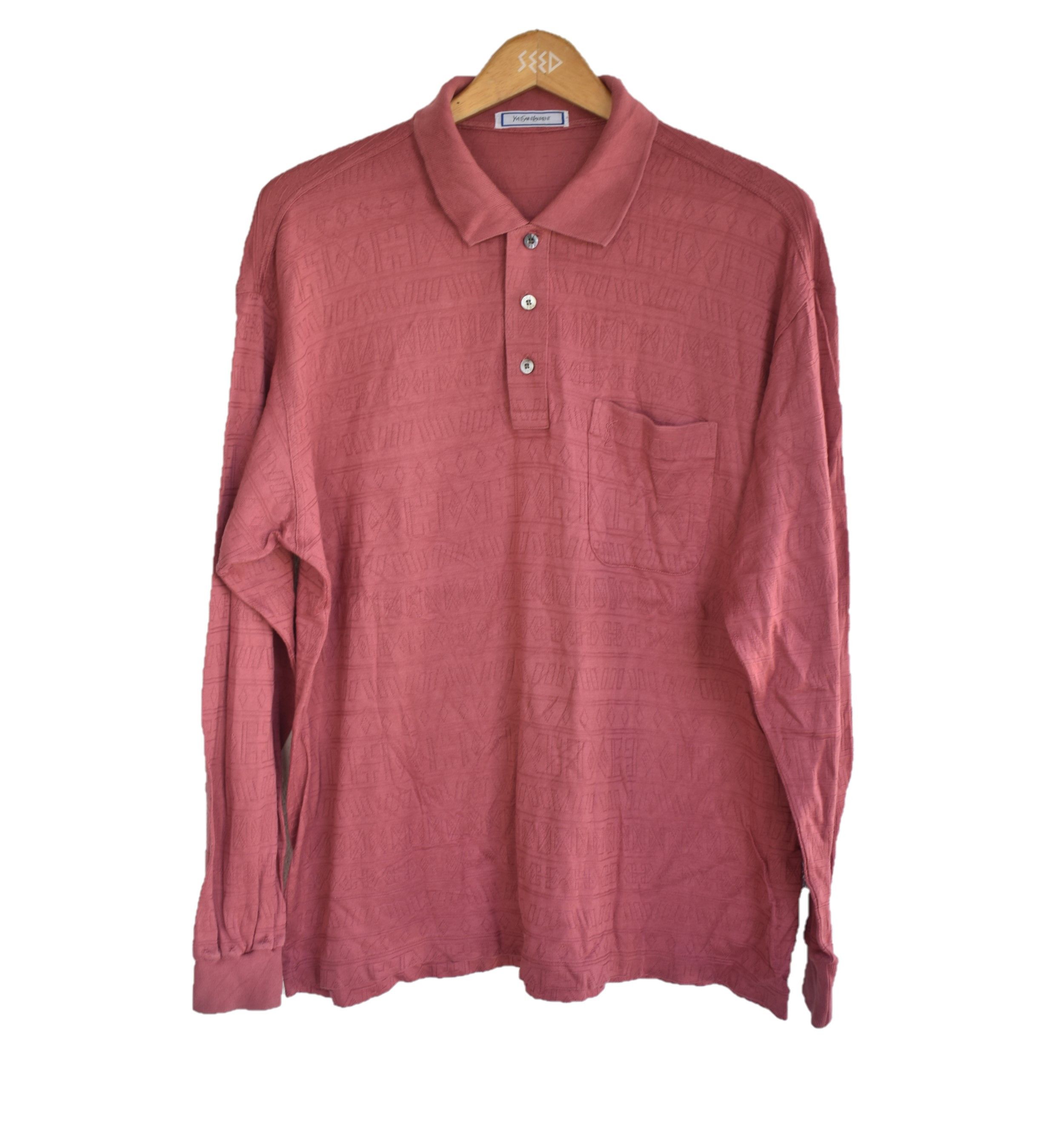 Vintage × Yves Saint Laurent Vintage YSL Polo Longsleeve Size US L / EU 52-54 / 3 - 1 Thumbnail