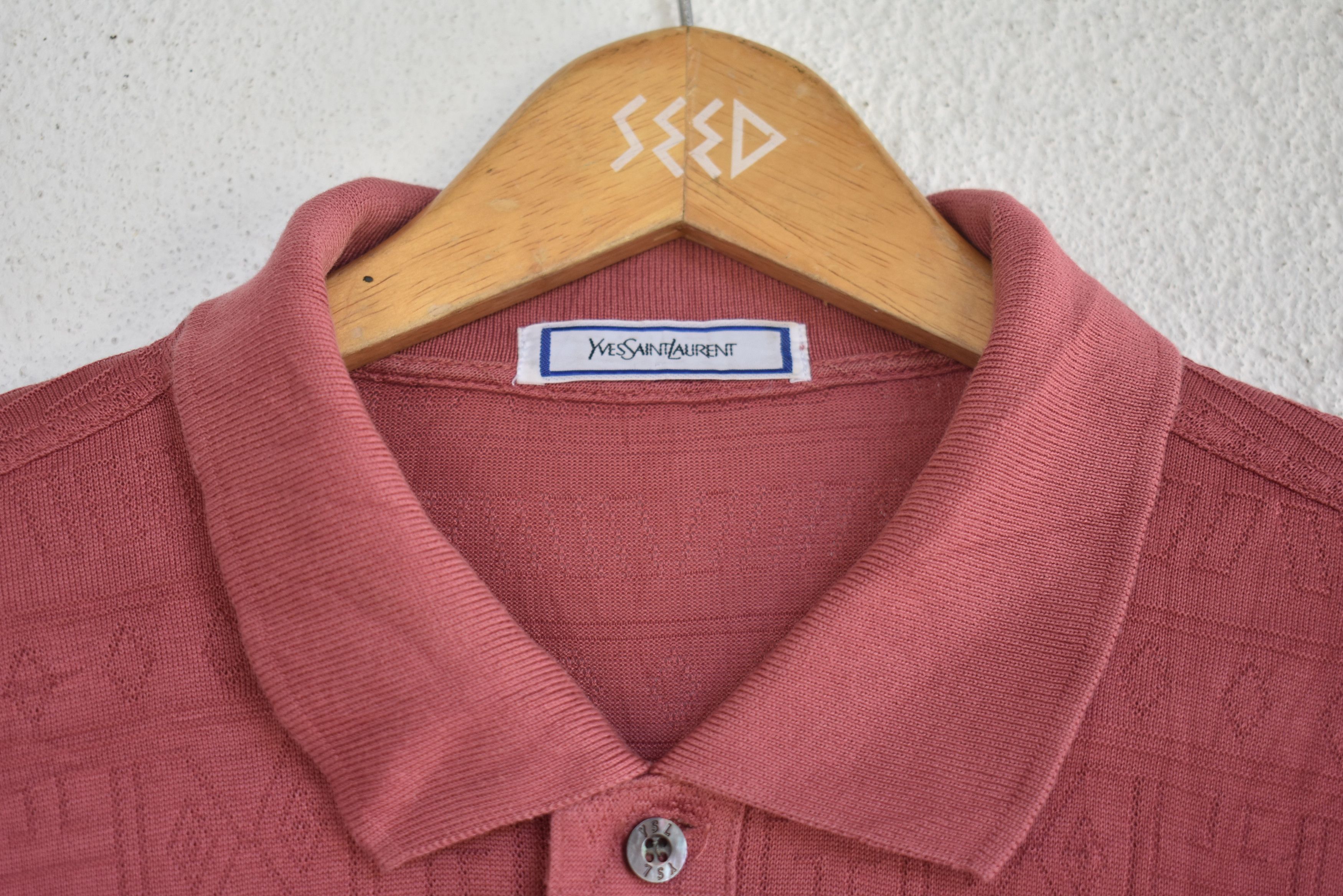 Vintage × Yves Saint Laurent Vintage YSL Polo Longsleeve Size US L / EU 52-54 / 3 - 3 Thumbnail