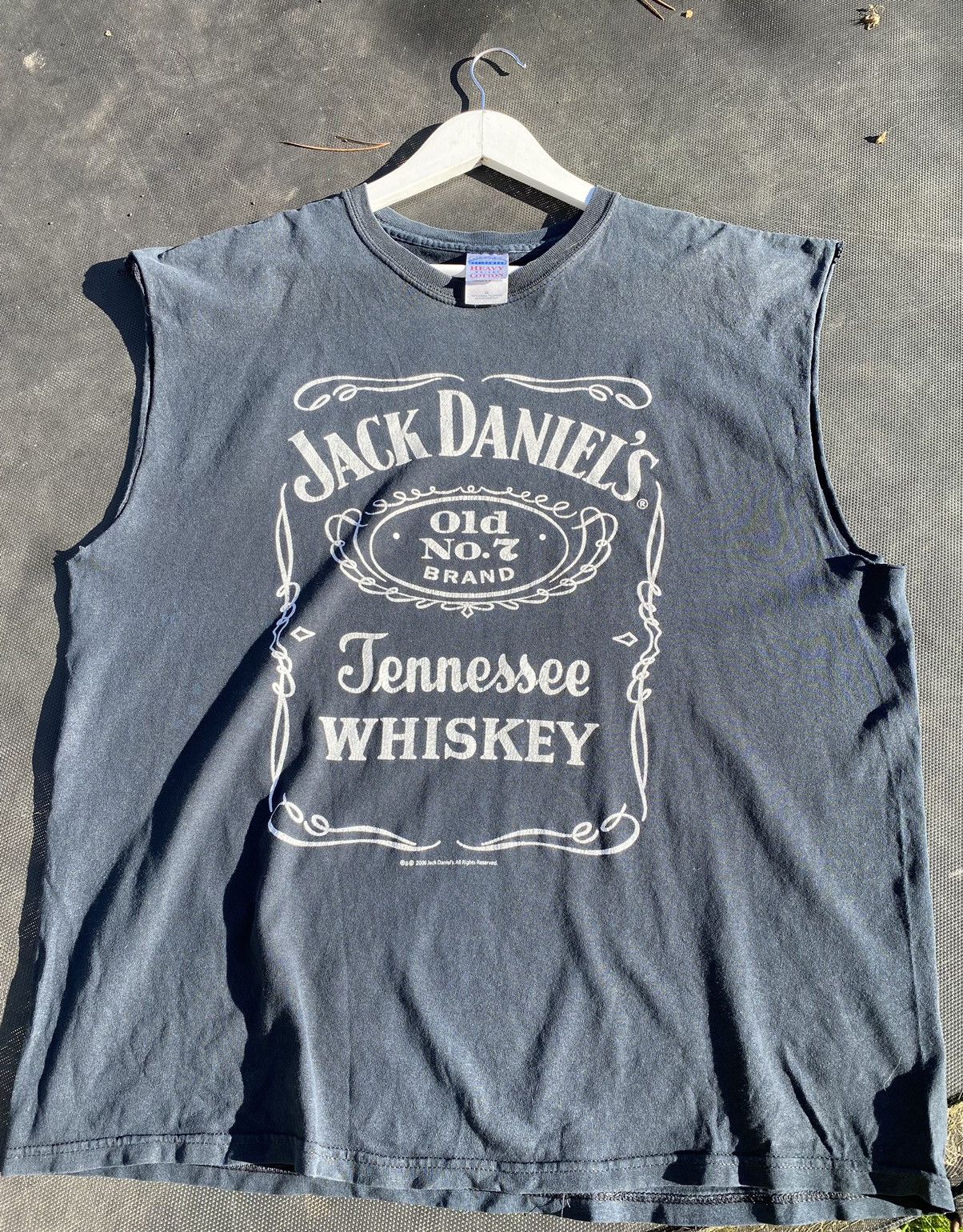 Vintage Vintage JACK DANIELS Faded Classic Logo Sleeveless Tee Size US XL / EU 56 / 4 - 4 Thumbnail