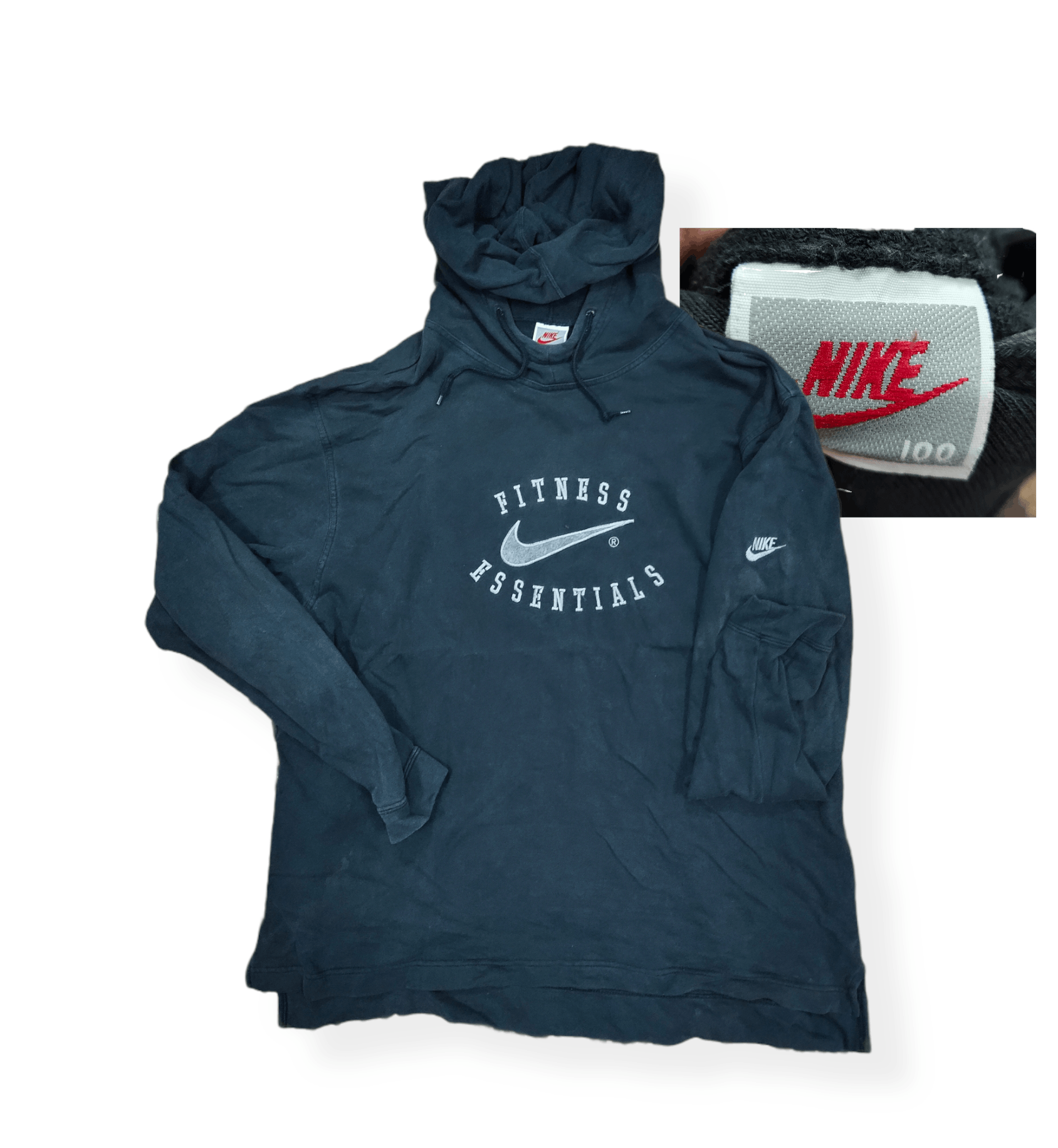 Nike VINTAGE NIKE FITNESS ESSENTIALS LOGO EMBROIDERED HOODIES Size US L / EU 52-54 / 3 - 1 Thumbnail