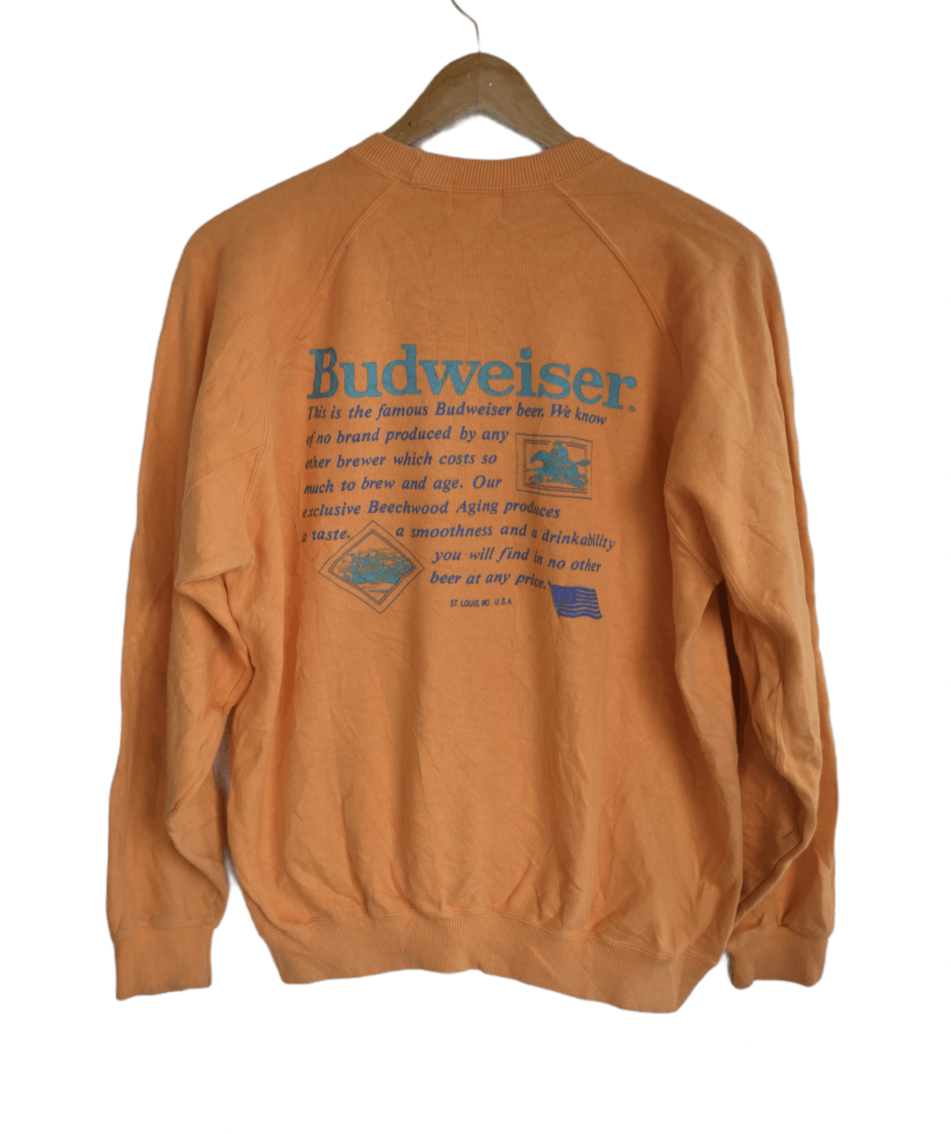 Budweiser × Vintage Vintage Budweiser Crewneck Sweatshirt Spellout Size US M / EU 48-50 / 2 - 1 Thumbnail