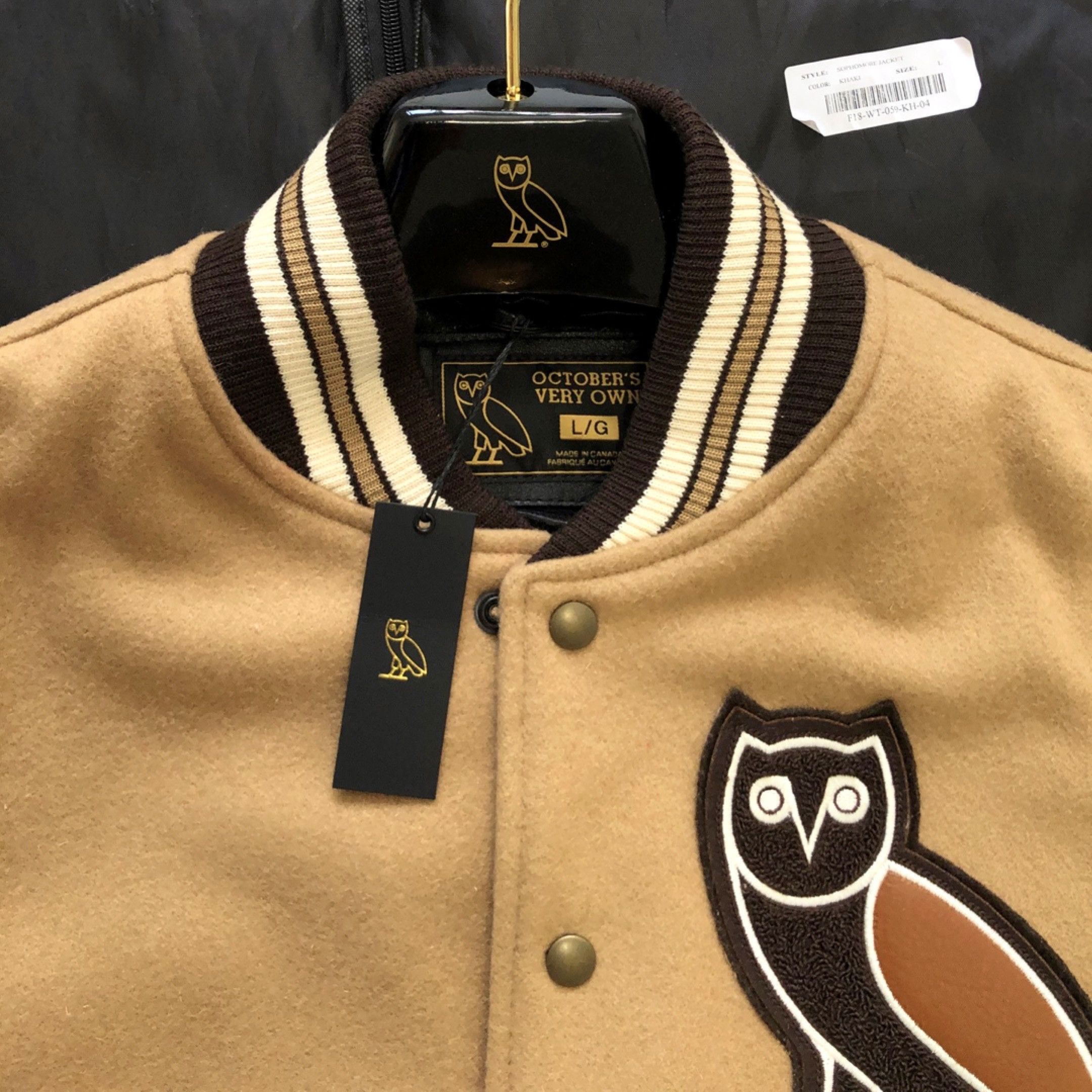 Drake OVO SOPHOMORE JACKET - KHAKI TEAM VARSITY JACKET 2017 Size US L / EU 52-54 / 3 - 2 Thumbnail