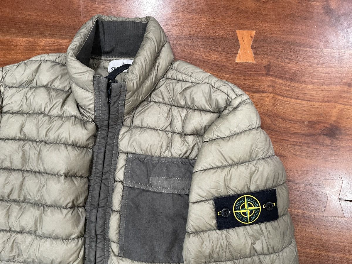 Stone Island Stone Island Down Filled Garment Dyed Olive Jacket Size US L / EU 52-54 / 3 - 4 Thumbnail