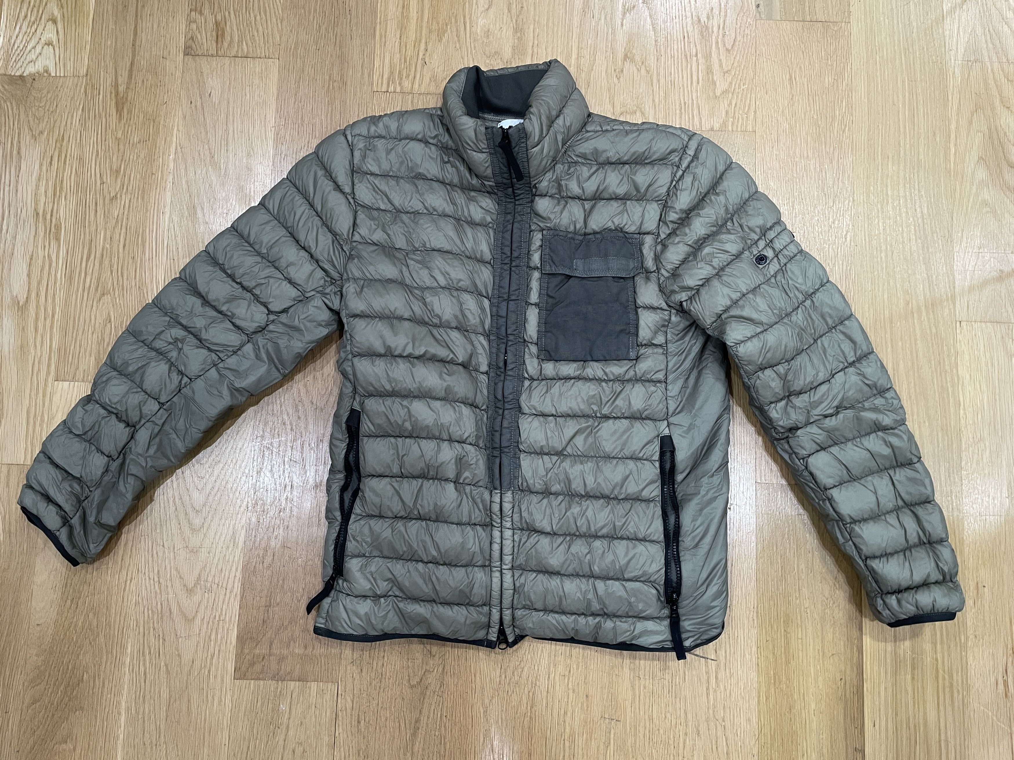 Stone Island Stone Island Down Filled Garment Dyed Olive Jacket Size US L / EU 52-54 / 3 - 1 Thumbnail