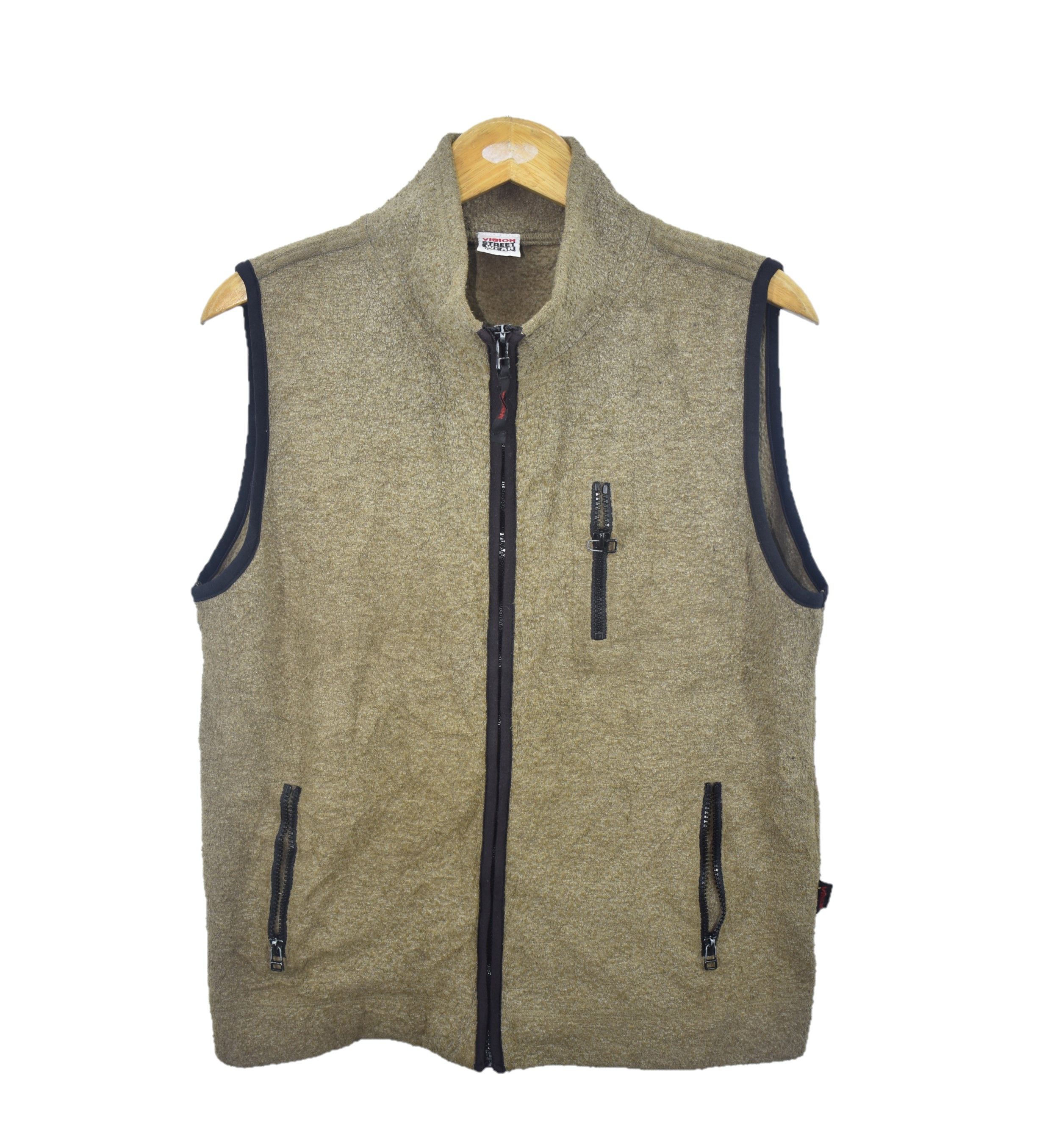 Vintage × Vision Streetwear Vtg 90s Vision streetwear fleece vest Size US L / EU 52-54 / 3 - 1 Thumbnail