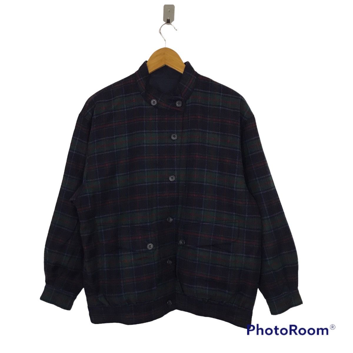 DAKS ENGLAND WOOL JACKET FLANNEL JACKET