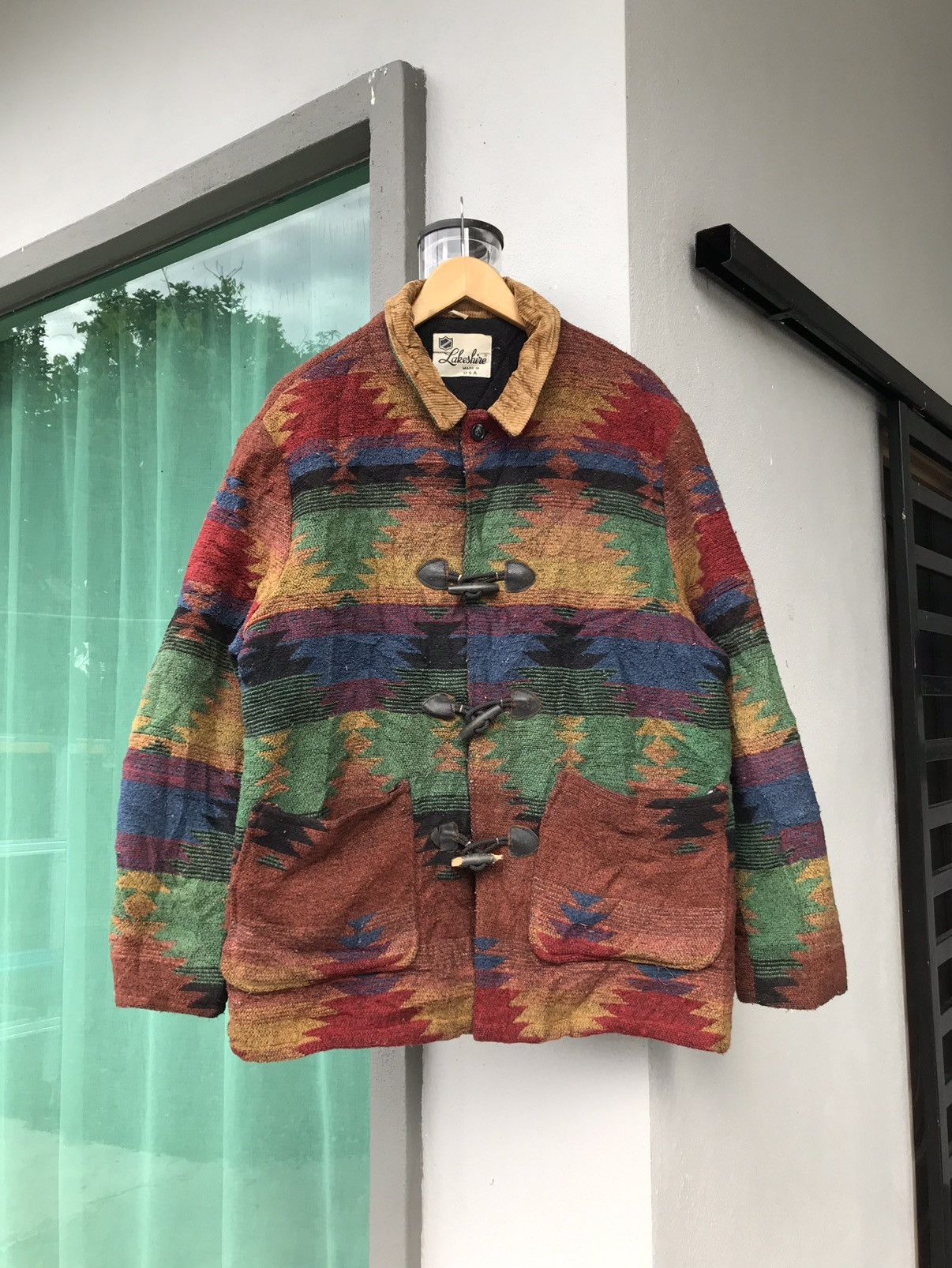 Japanese Brand × Vintage VERY RARE Vtg Lakeshire Navajo Jacket Made in Usa Size US L / EU 52-54 / 3 - 1 Thumbnail