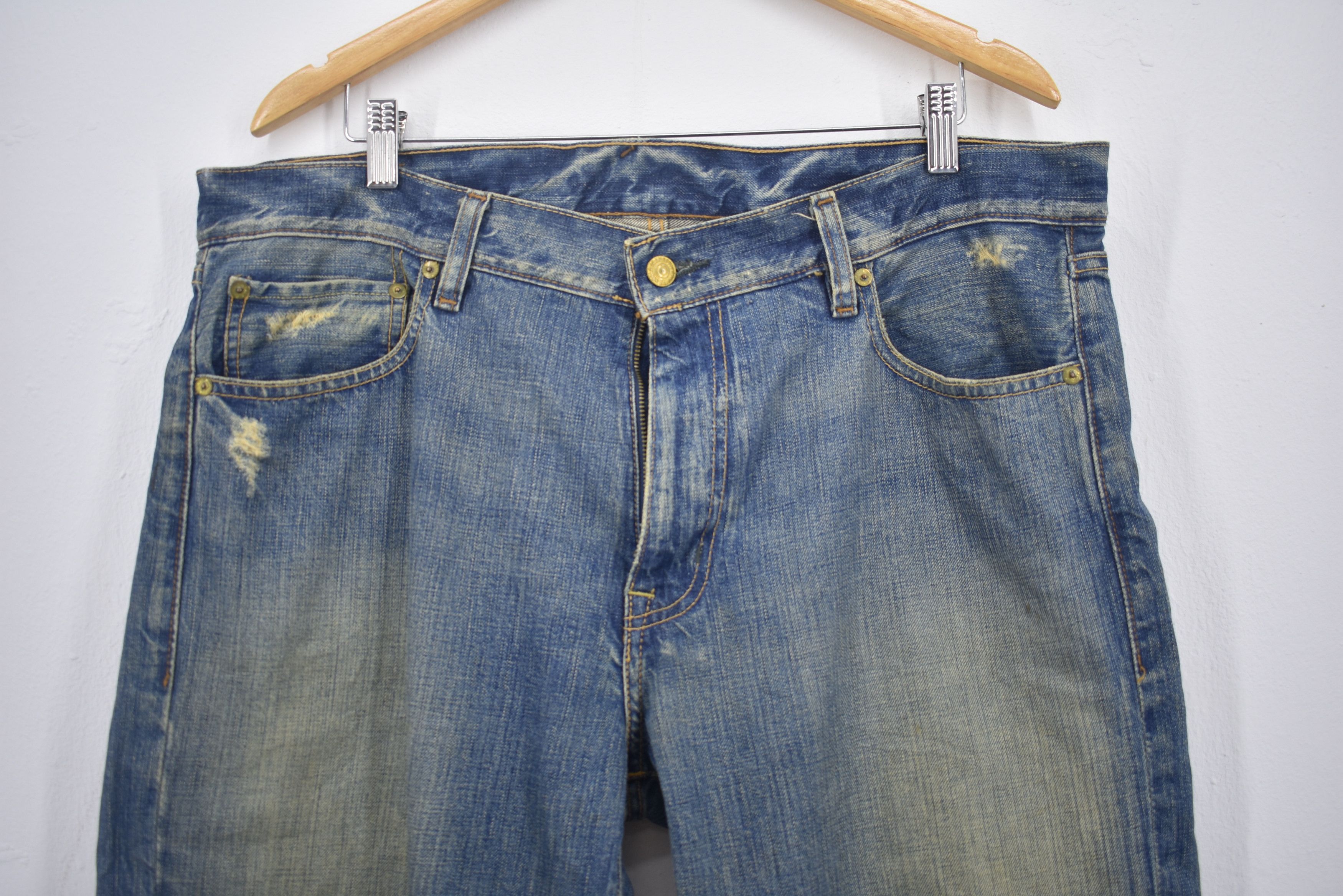 Polo Ralph Lauren × Vintage Polo Ralph Lauren Distressed Denim Jeans Size US 38 / EU 54 - 7 Thumbnail