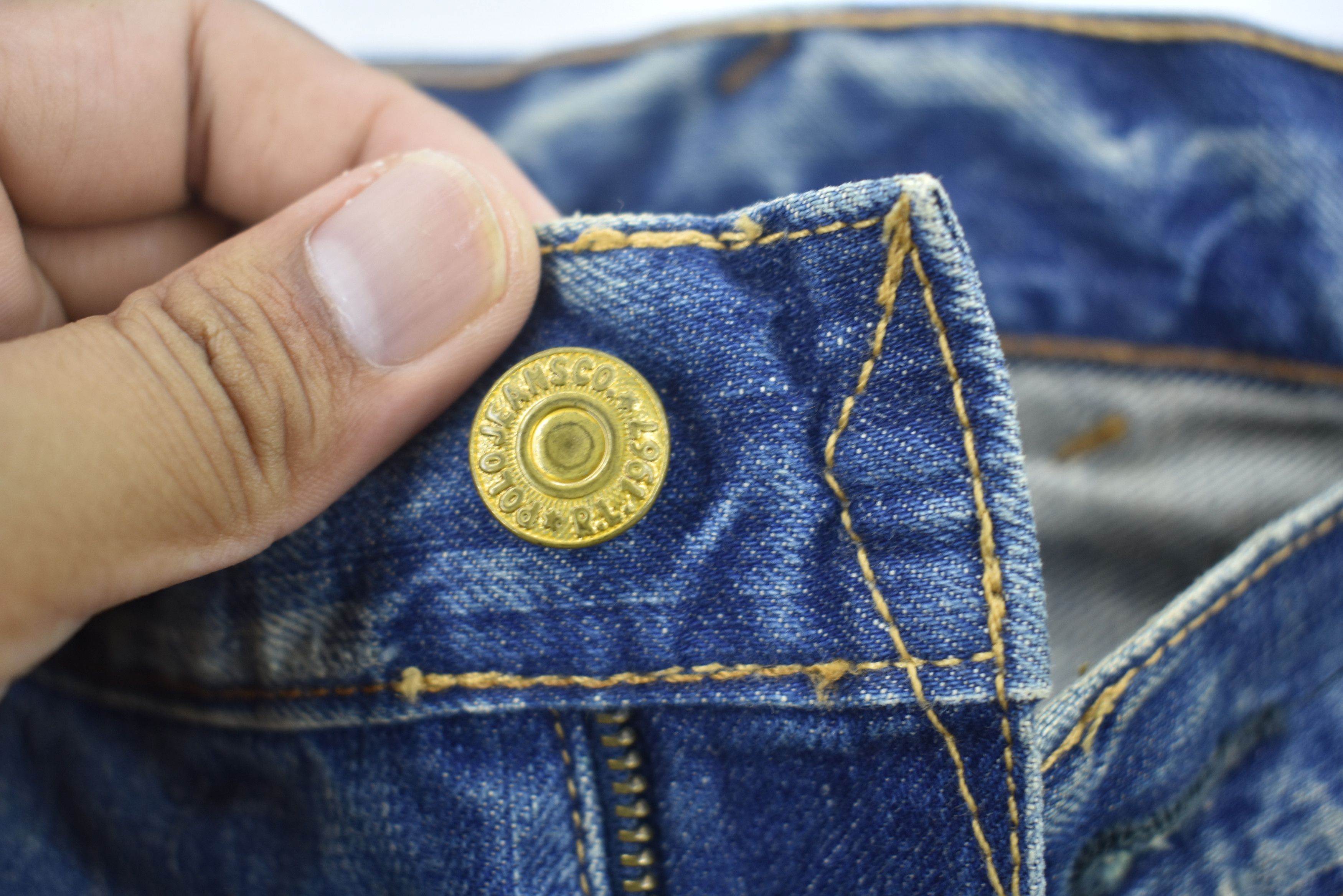 Polo Ralph Lauren × Vintage Polo Ralph Lauren Distressed Denim Jeans Size US 38 / EU 54 - 6 Thumbnail