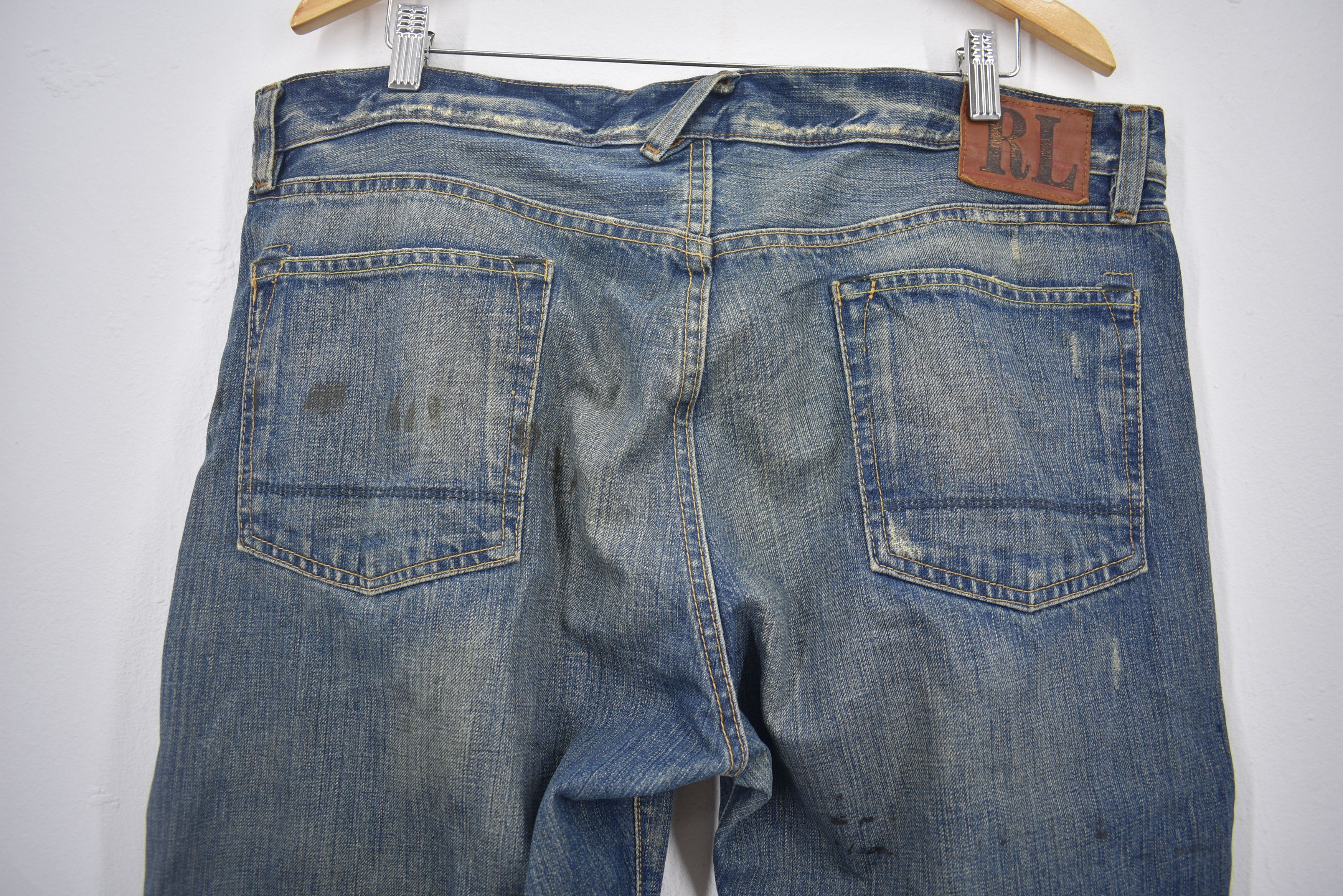Polo Ralph Lauren × Vintage Polo Ralph Lauren Distressed Denim Jeans Size US 38 / EU 54 - 3 Thumbnail