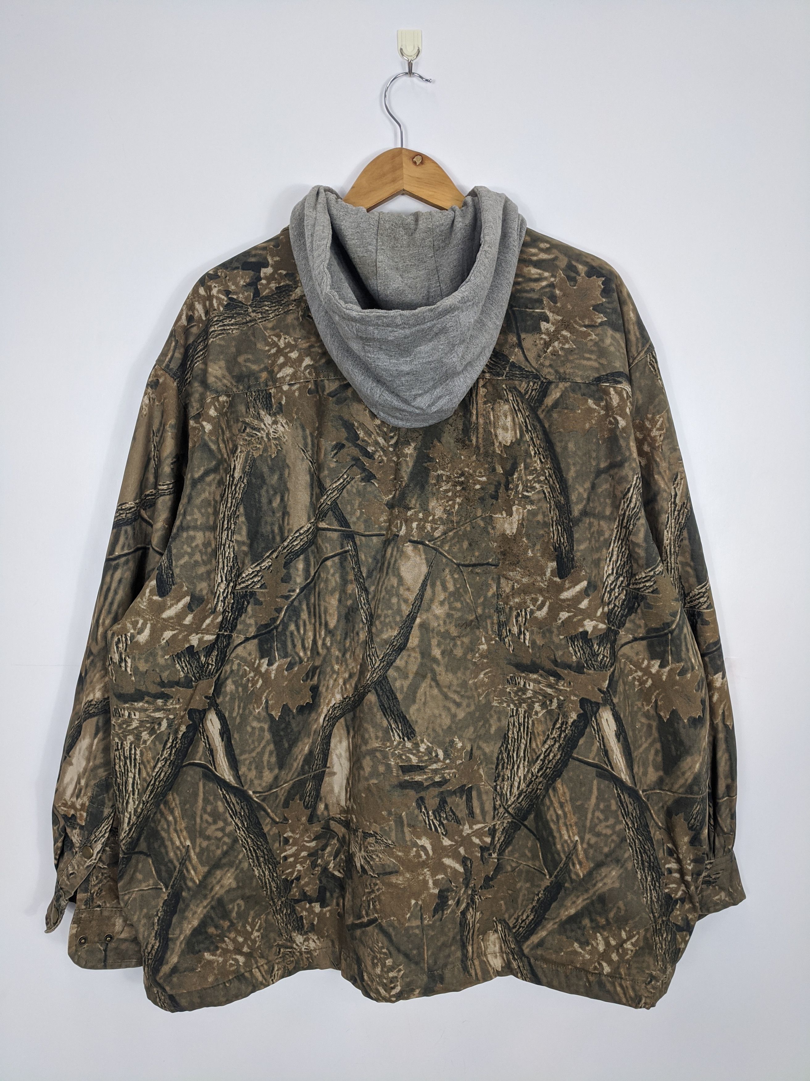 Faded Glory × Vintage Vintage Faded Glory Blank Forest Camo Hoodie Jumper Size US XL / EU 56 / 4 - 3 Thumbnail