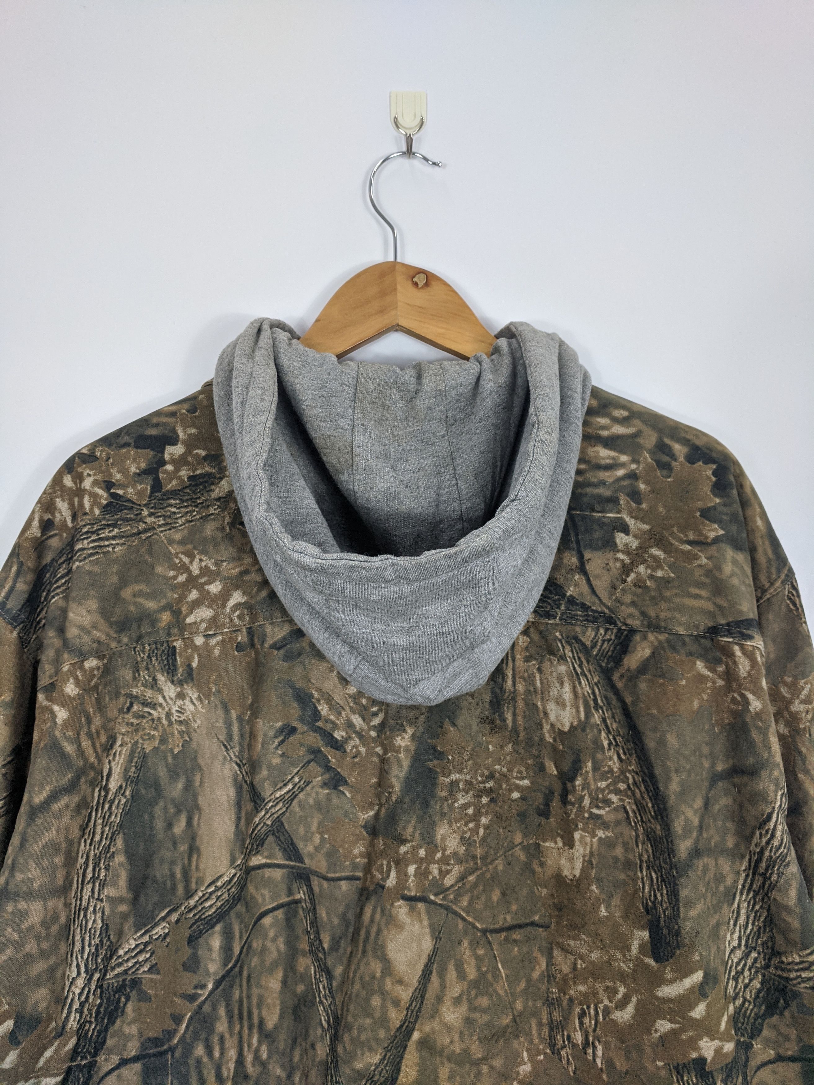 Faded Glory × Vintage Vintage Faded Glory Blank Forest Camo Hoodie Jumper Size US XL / EU 56 / 4 - 4 Thumbnail