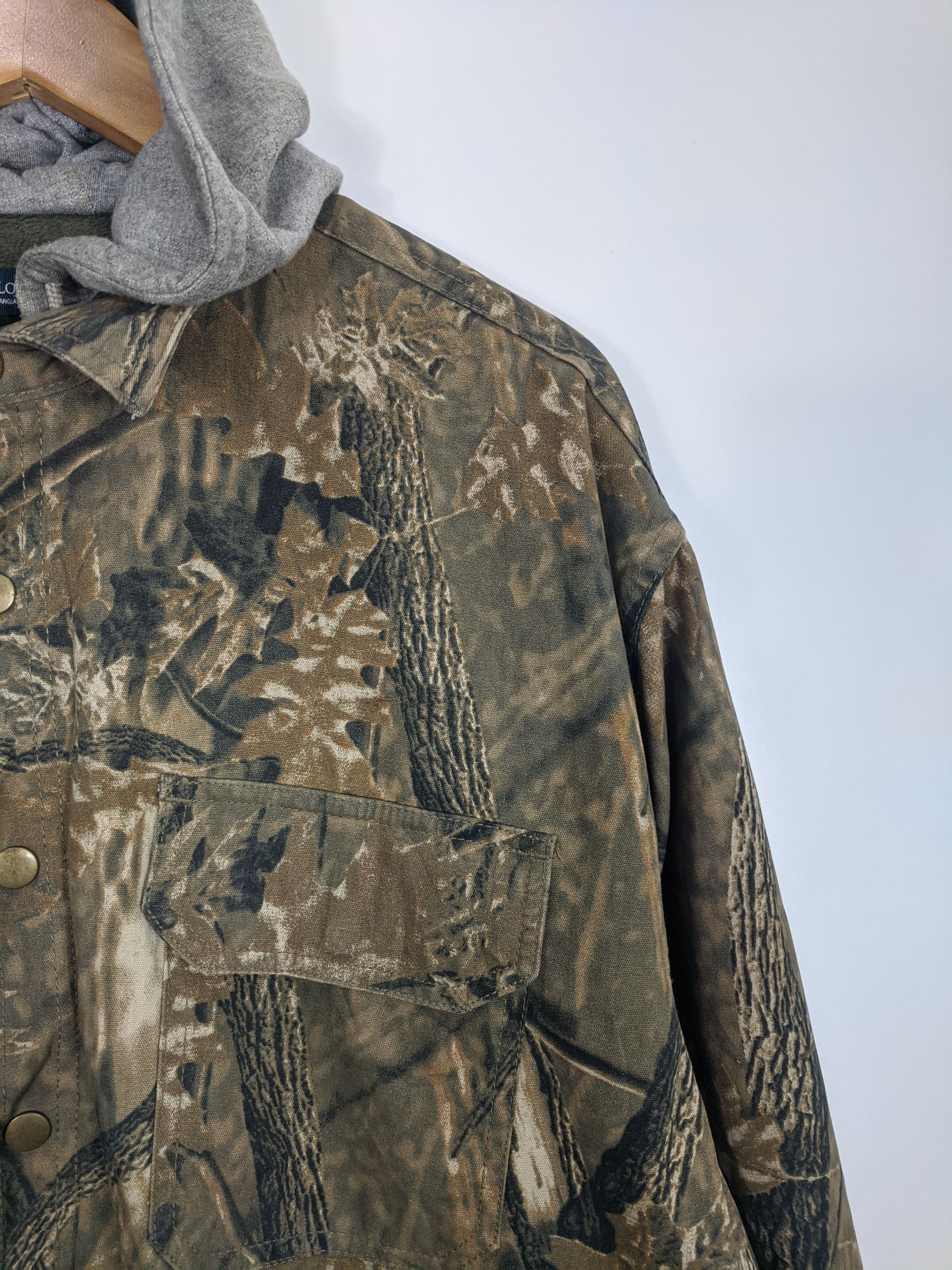 Faded Glory × Vintage Vintage Faded Glory Blank Forest Camo Hoodie Jumper Size US XL / EU 56 / 4 - 6 Thumbnail