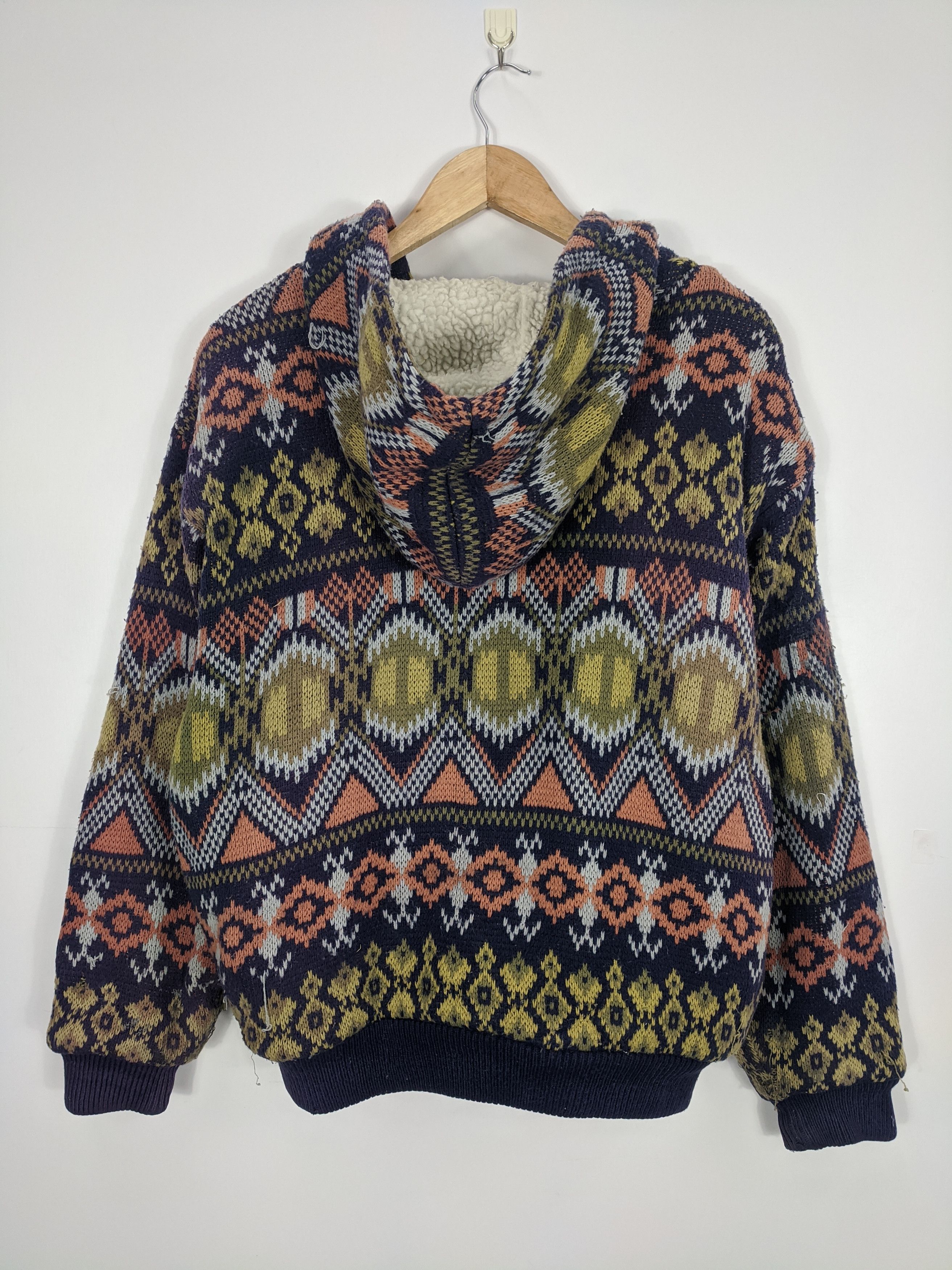 Vintage Vintage Knitwear Hoodie Navajo Design Size US L / EU 52-54 / 3 - 3 Thumbnail