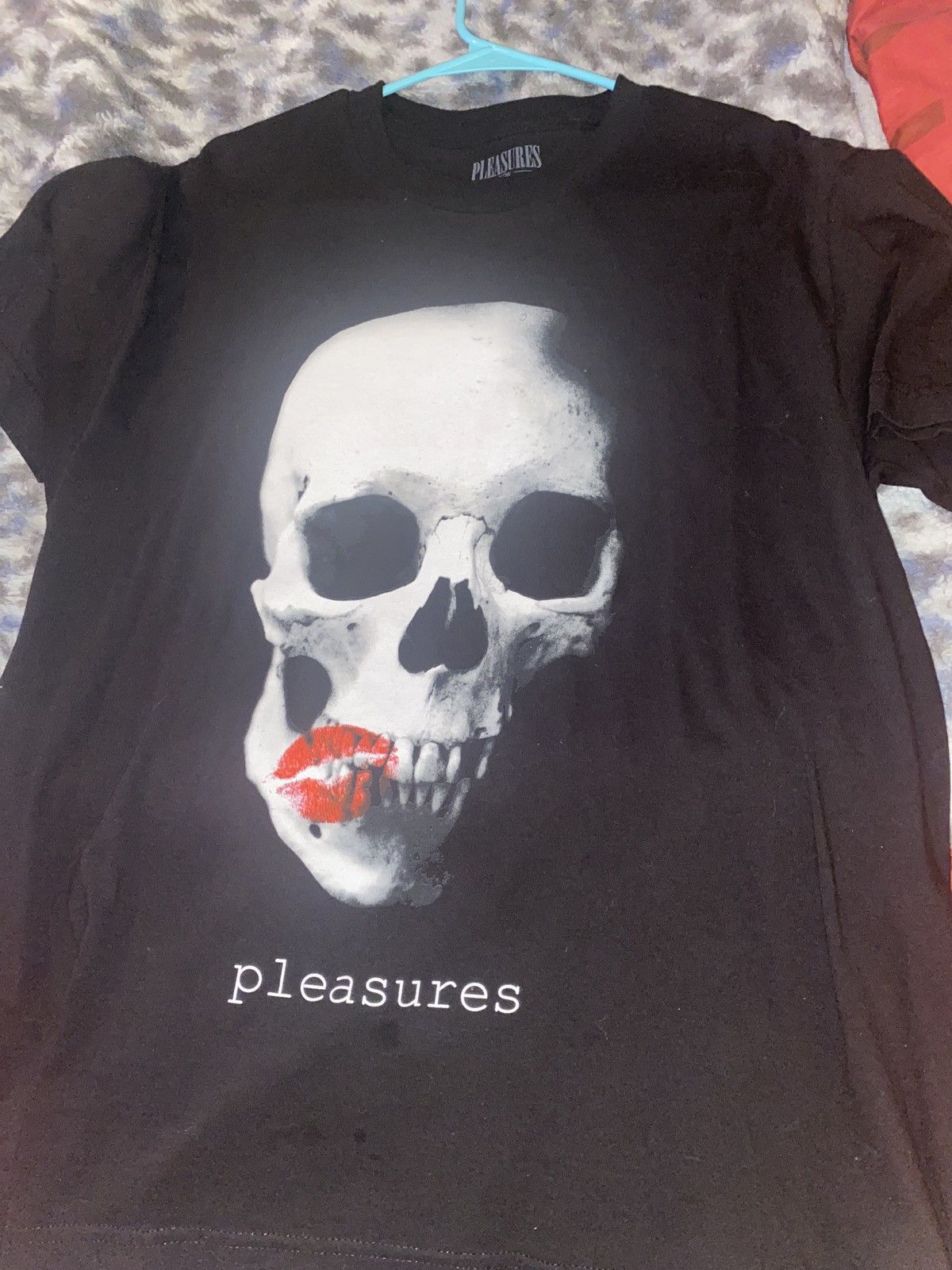 Pleasures hot sale skeleton shirt