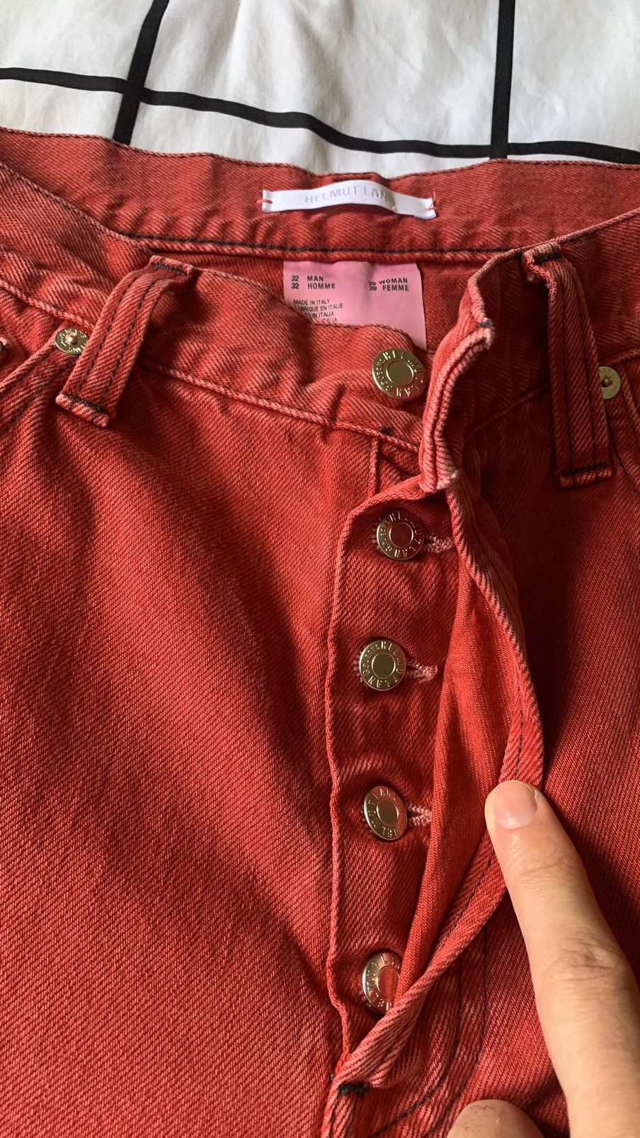 Helmut Lang Helmut Lang Red Dyed Masc Jeans Size US 32 / EU 48 - 9 Thumbnail