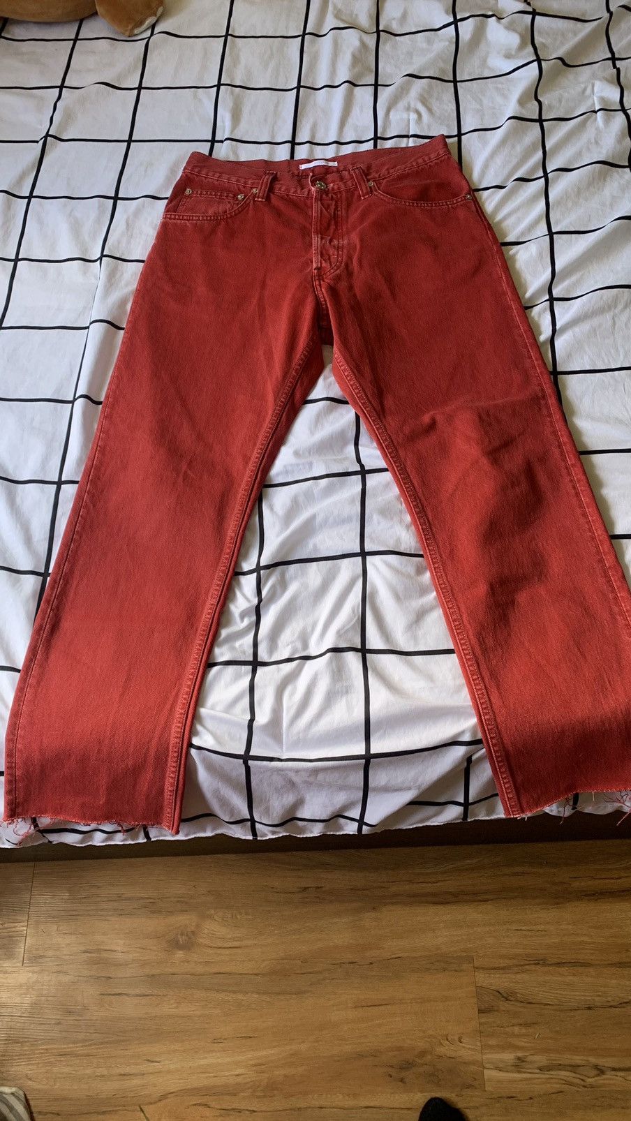 Helmut Lang Helmut Lang Red Dyed Masc Jeans Size US 32 / EU 48 - 1 Thumbnail