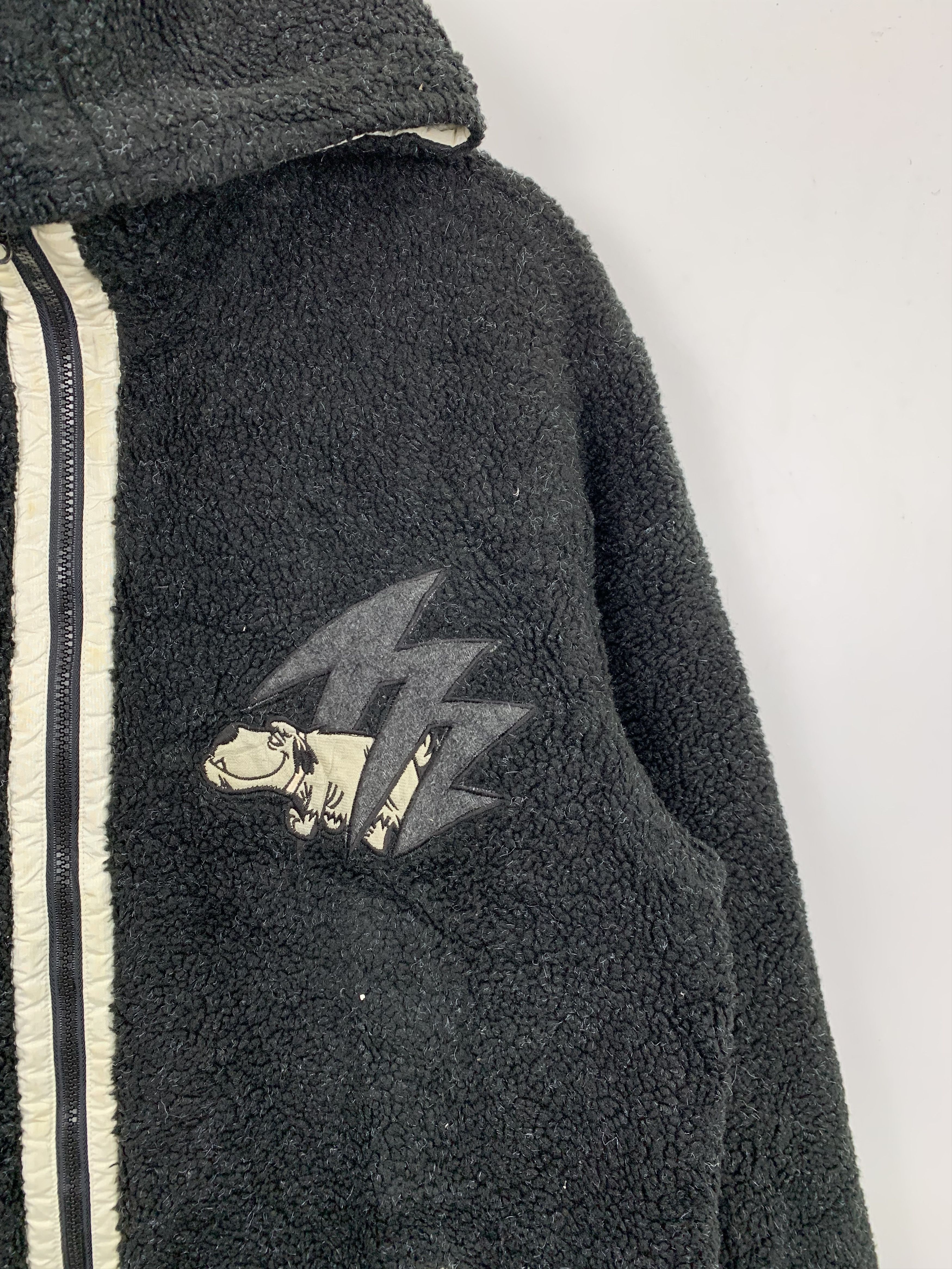 Japanese Brand × Vintage Vintage Ficce Jeans Reversible Hoodie Fleece Jacket Size US L / EU 52-54 / 3 - 13 Thumbnail
