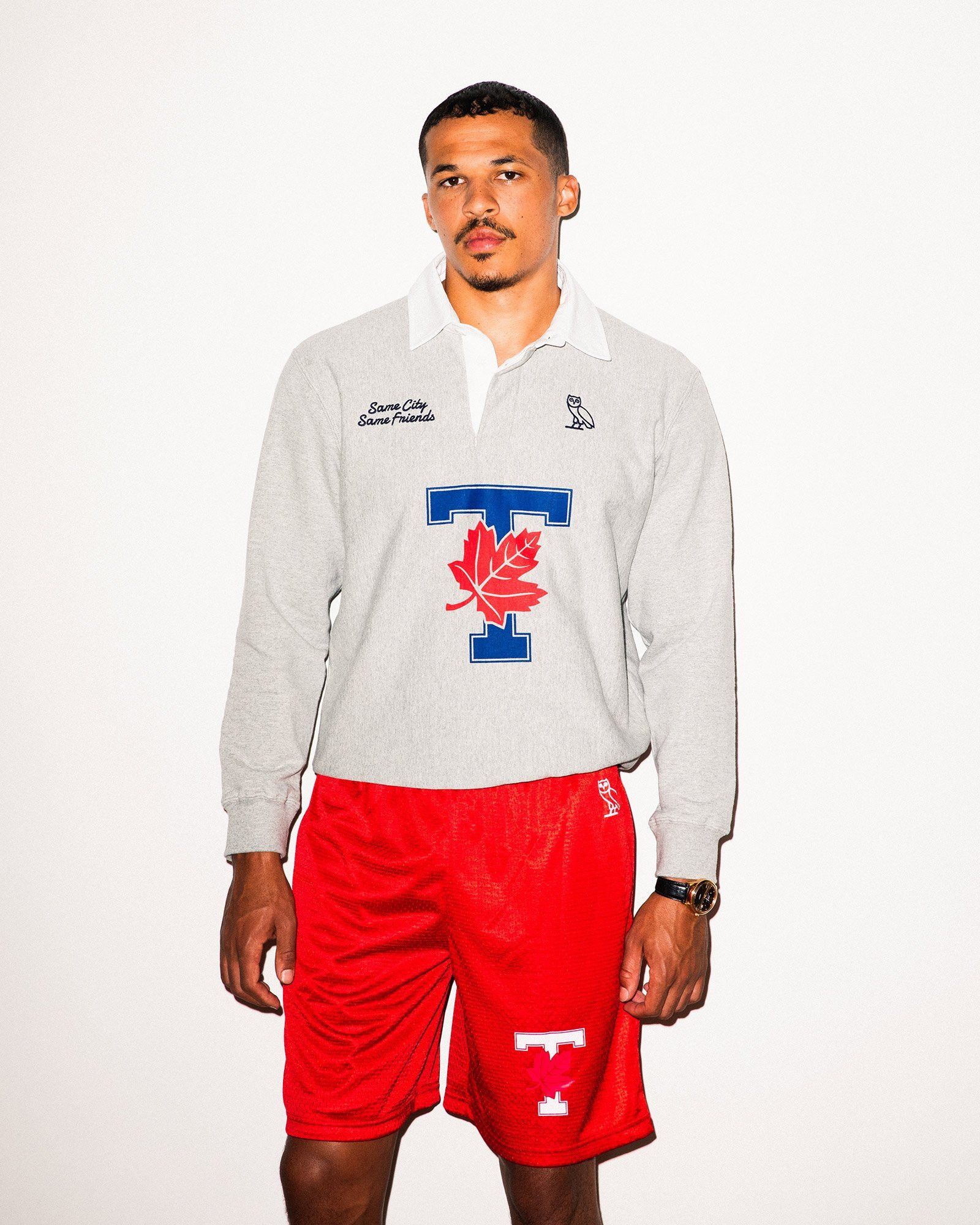 Drake OVO X UofT Rugby Polo - Heather Grey Size US XXL / EU 58 / 5 - 2 Thumbnail