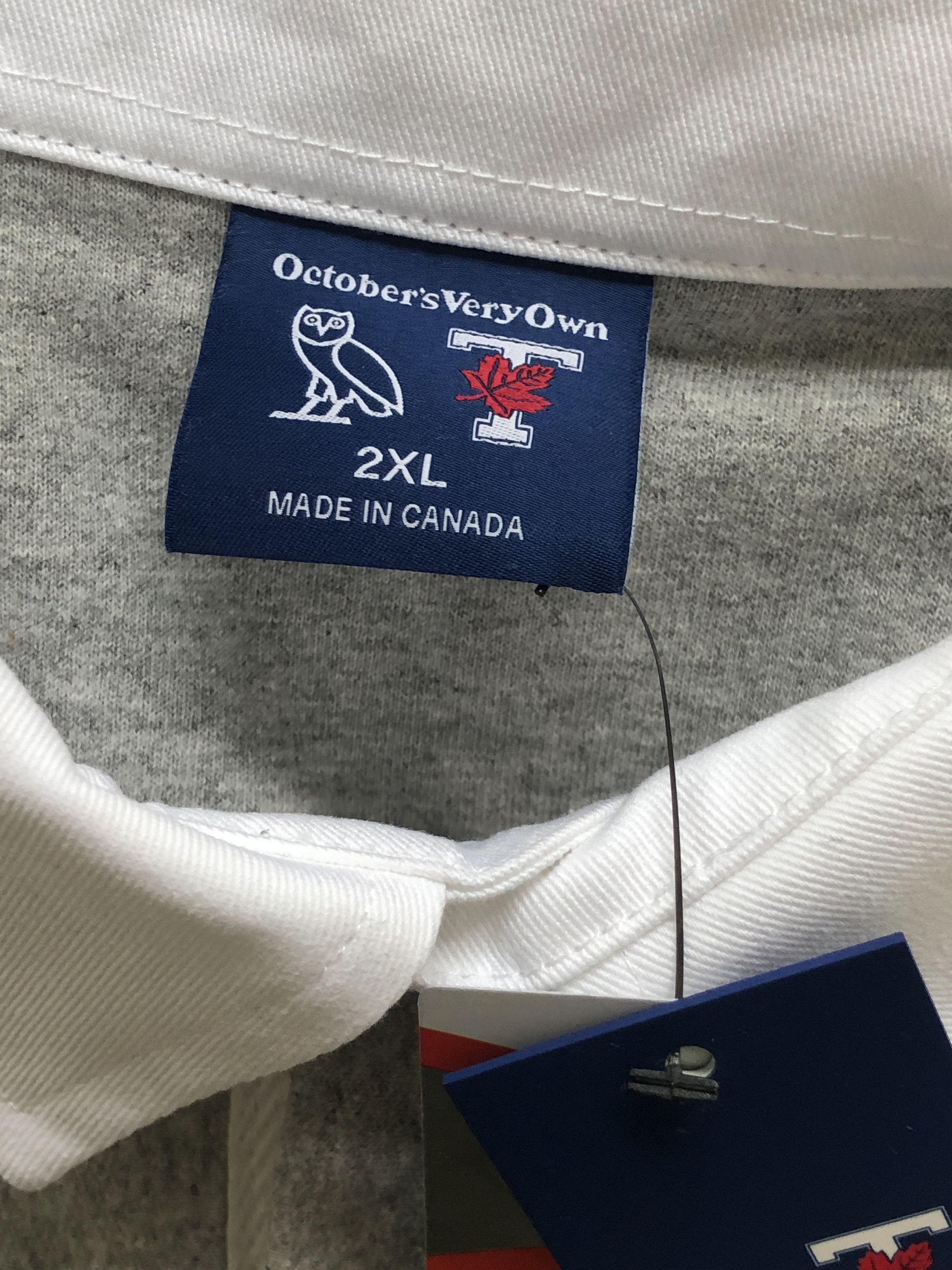 Drake OVO X UofT Rugby Polo - Heather Grey Size US XXL / EU 58 / 5 - 8 Thumbnail