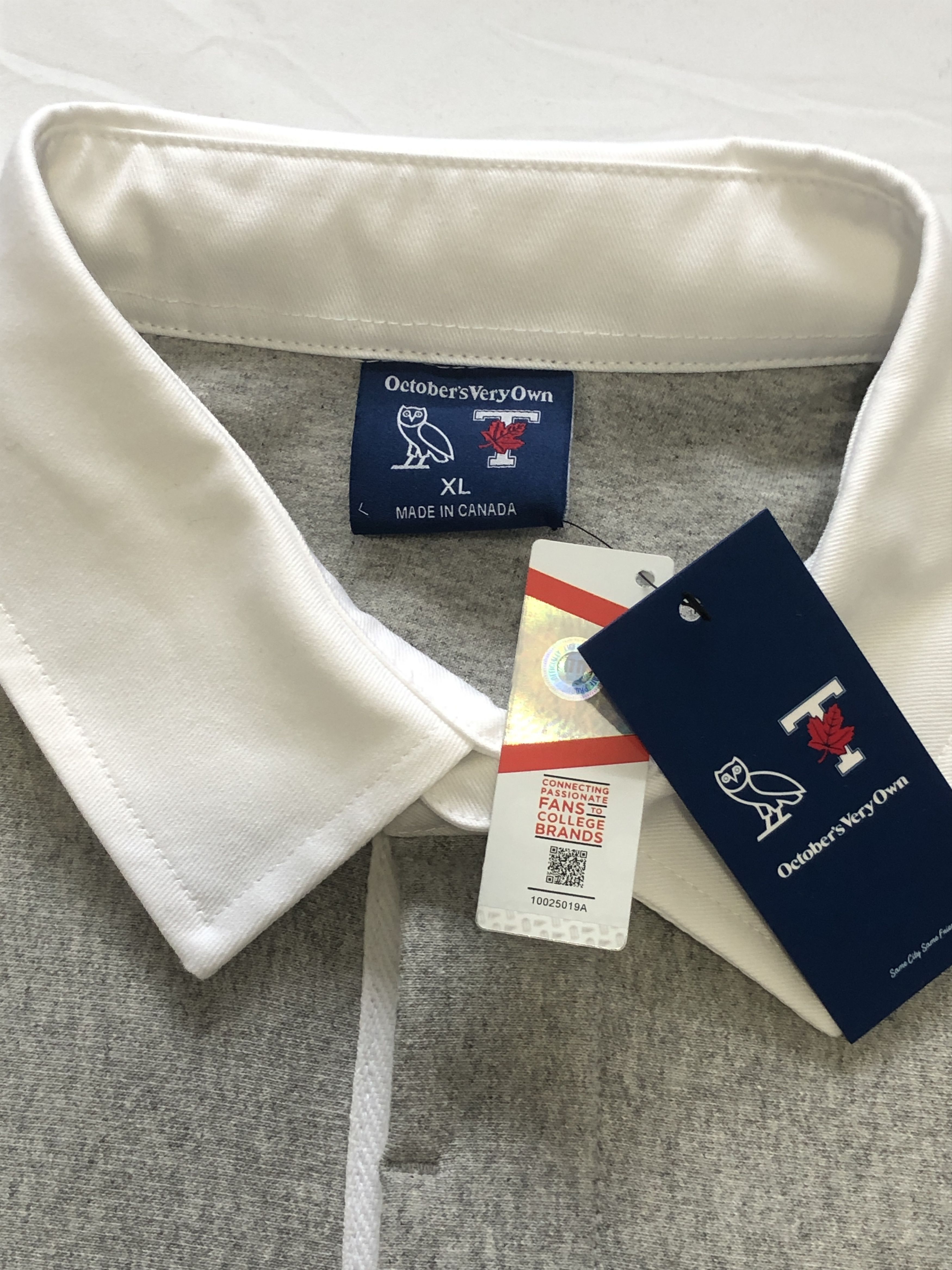 Drake OVO X UofT Rugby Polo - Heather Grey Size US XL / EU 56 / 4 - 8 Thumbnail