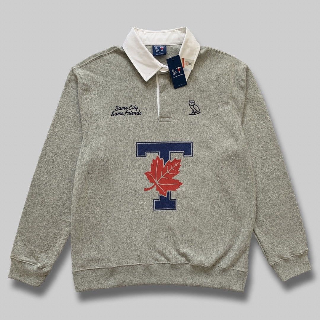 Drake OVO X UofT Rugby Polo - Heather Grey Size US XL / EU 56 / 4 - 1 Thumbnail