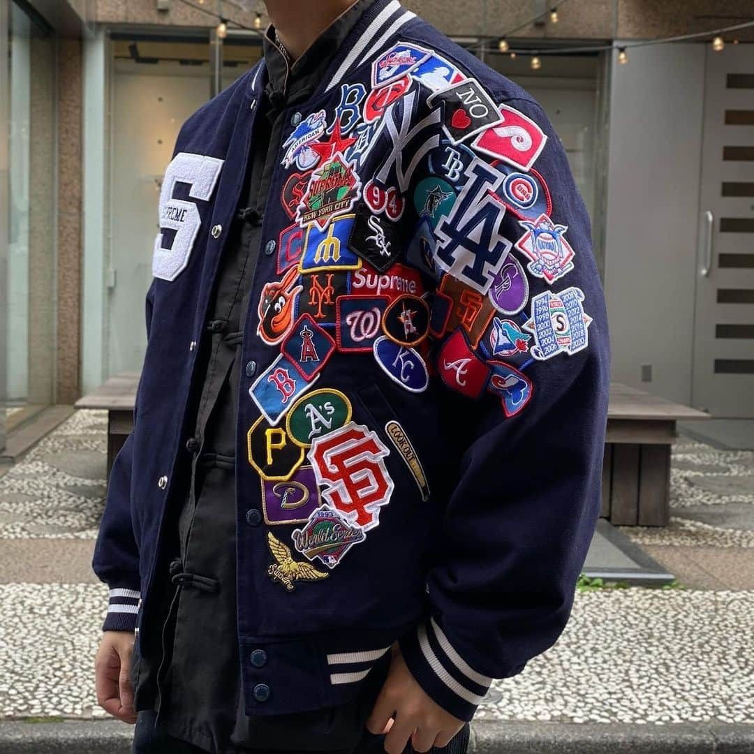 supreme new era MLB jackets Navy L - スタジャン