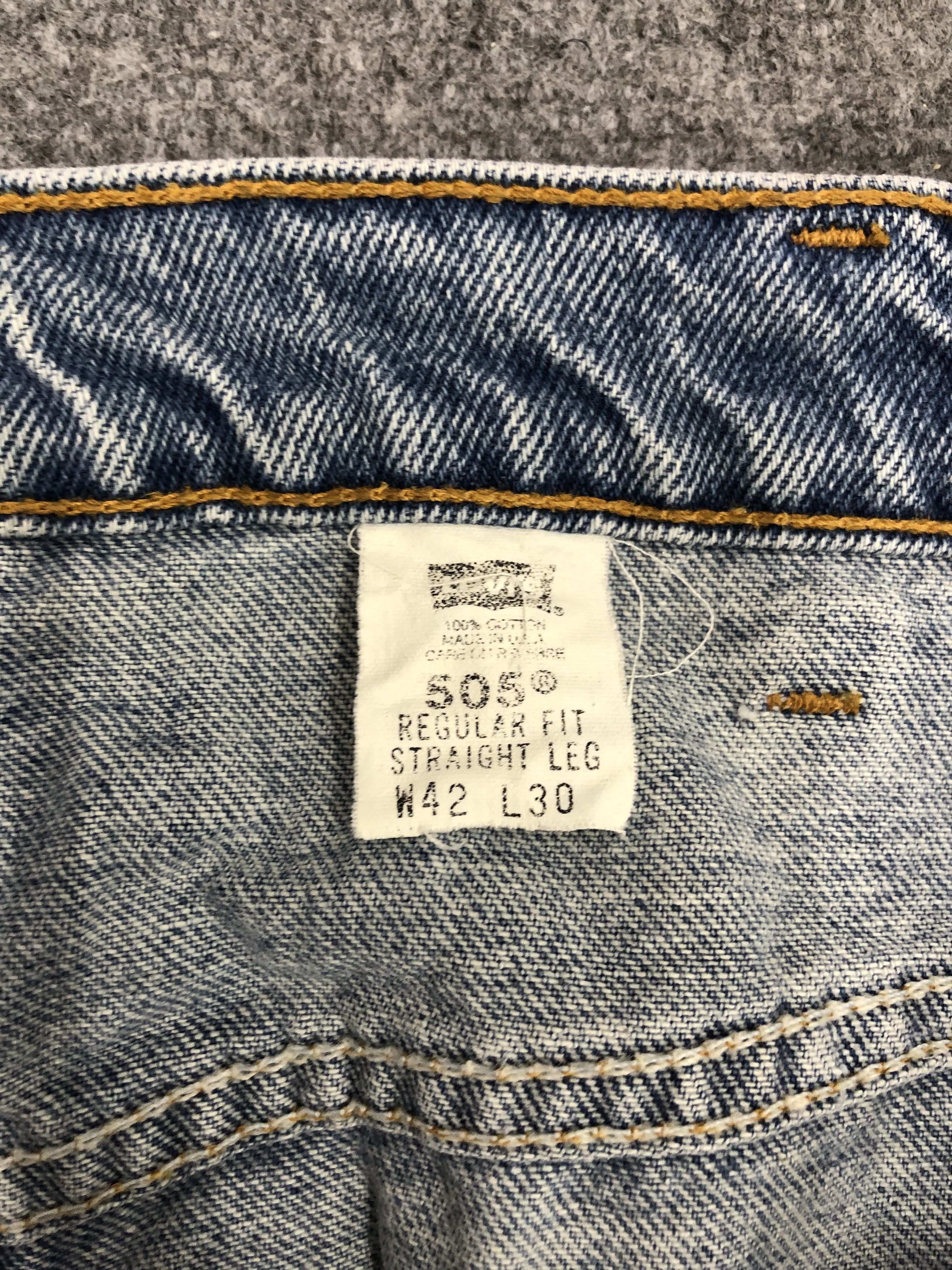 Levi's Vintage Levis 505 Light Wash Jeans DP0956 Size US 41 - 8 Thumbnail