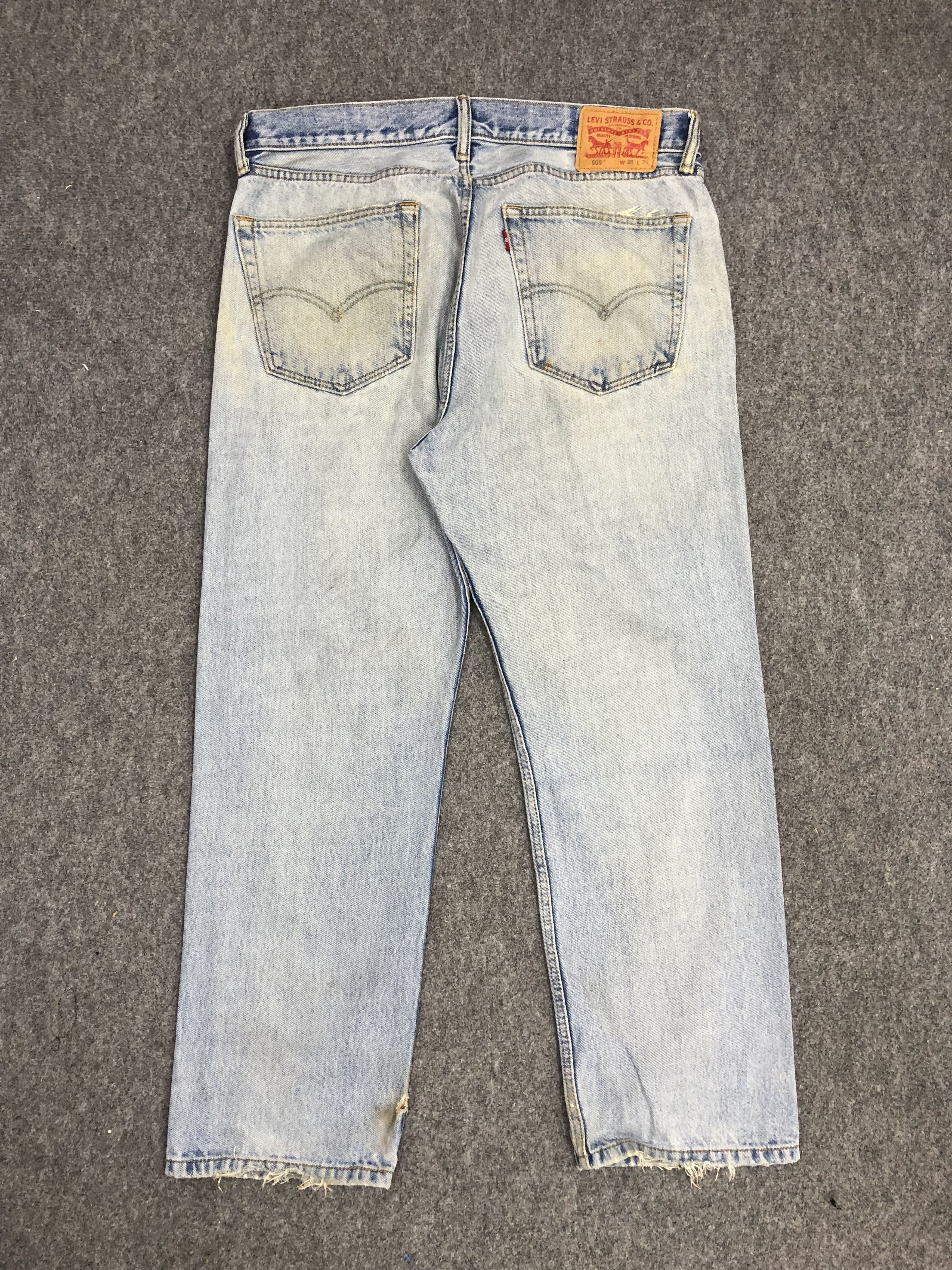 Levi's Vintage Levis 505 Light Wash Jeans DP0955 Size US 36 / EU 52 - 3 Thumbnail