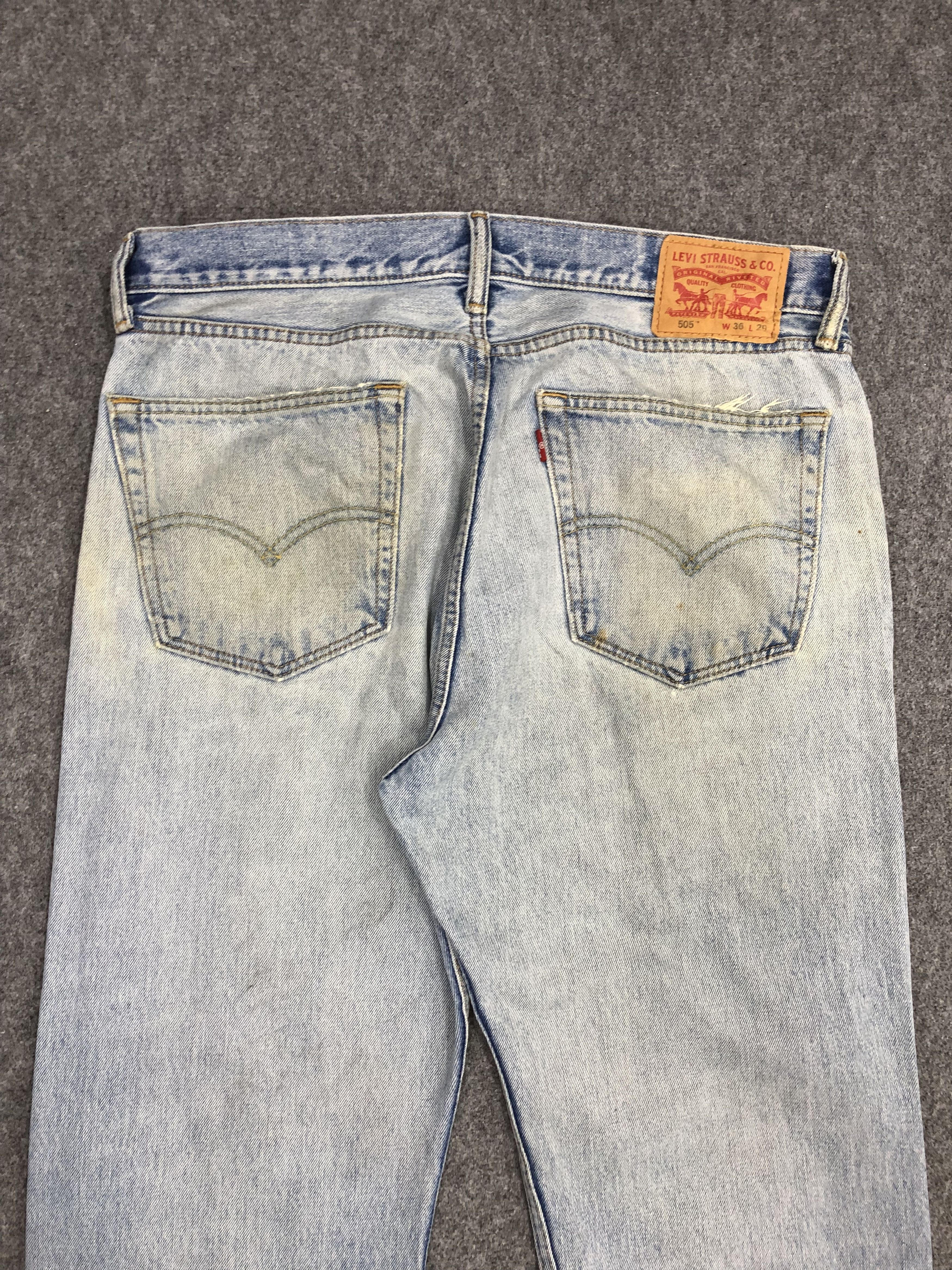 Levi's Vintage Levis 505 Light Wash Jeans DP0955 Size US 36 / EU 52 - 4 Thumbnail