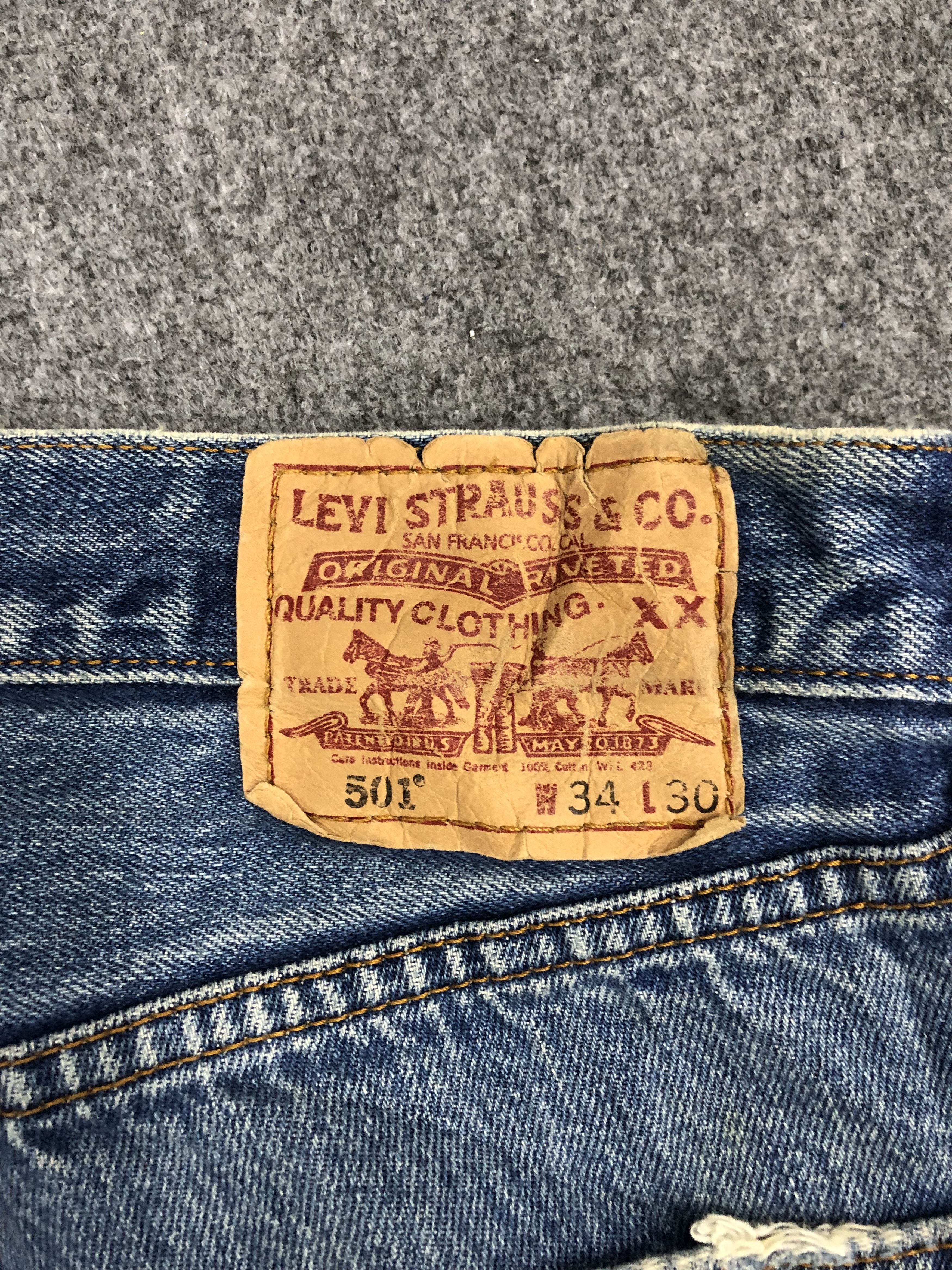 Levi's Vintage 90s Levis 501 Light Wash Jeans DP0980 Size US 33 - 5 Thumbnail